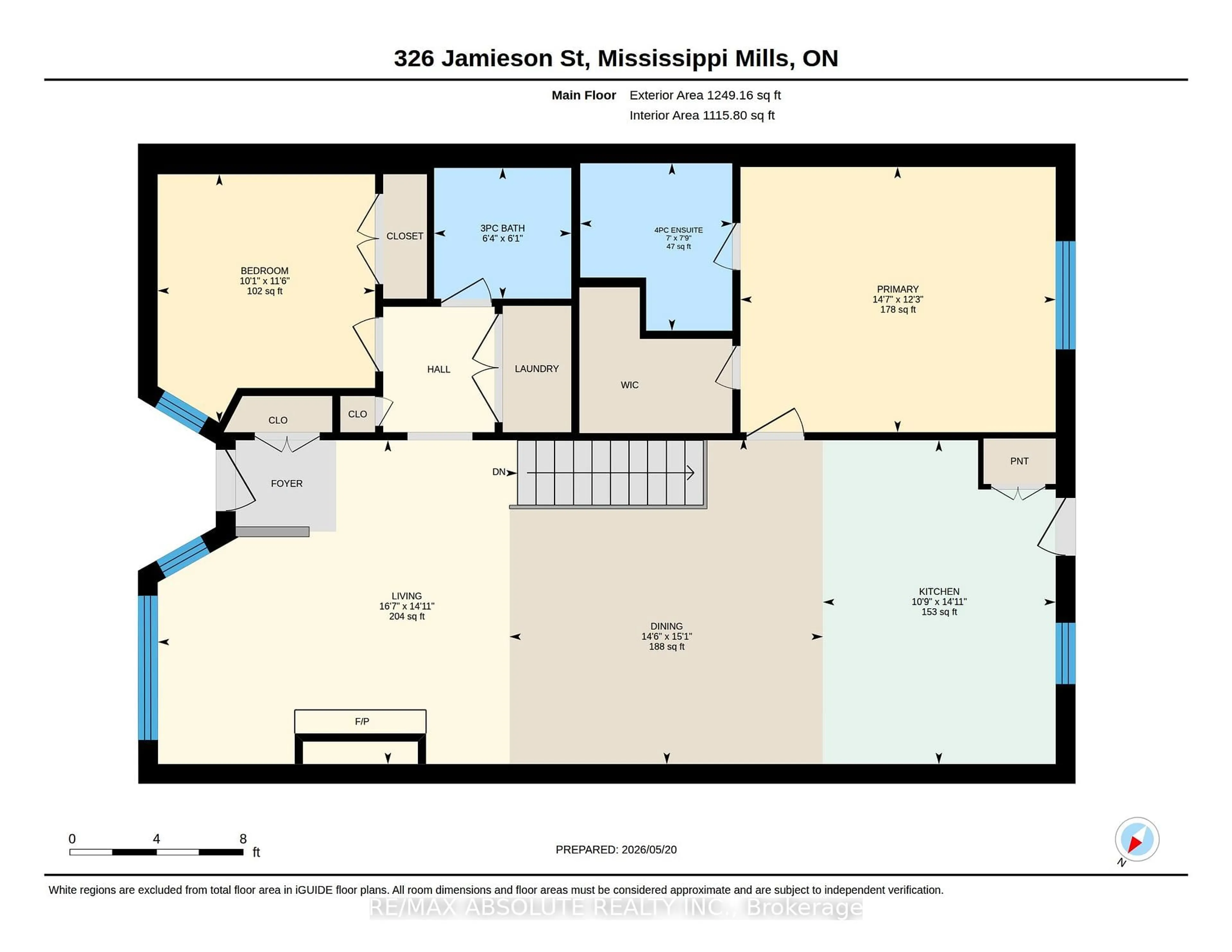 Floor plan for 326 Jamieson St, Almonte Ontario K0A 1A0