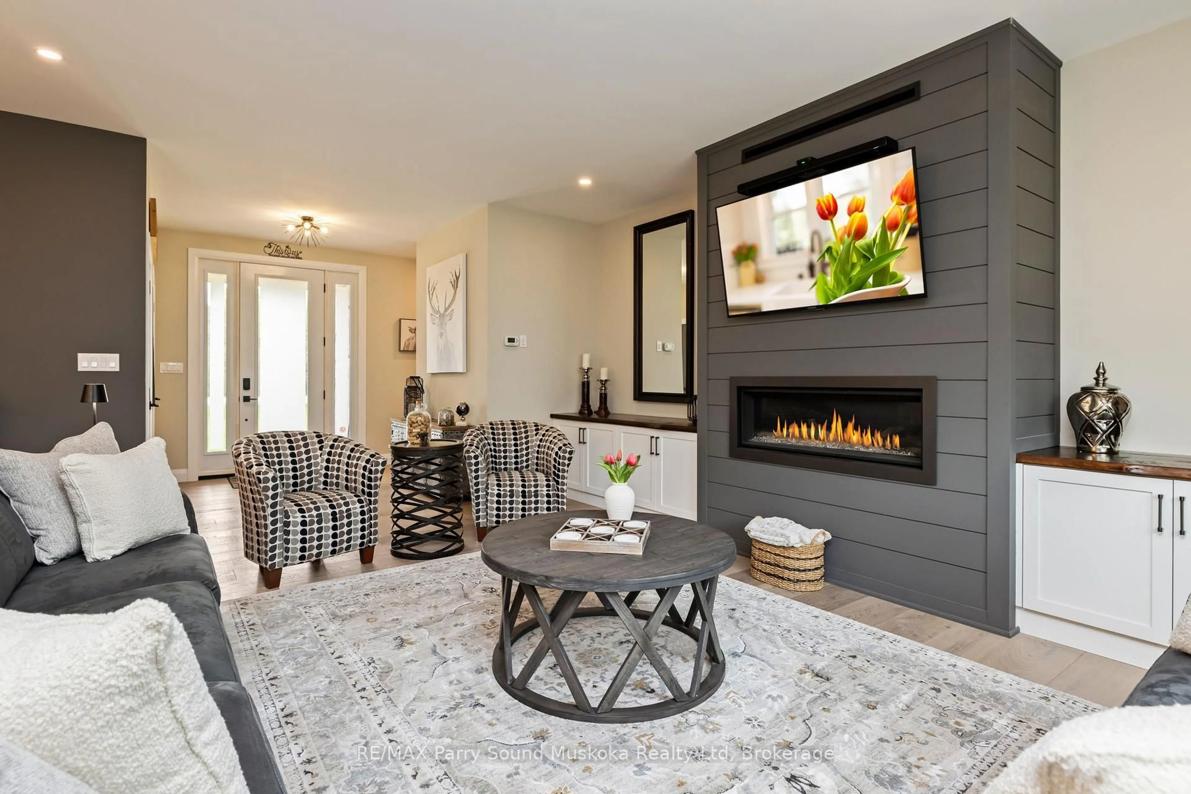 Living room with furniture, unknown for 270 Nobel Rd, McDougall Ontario P2A 2W9