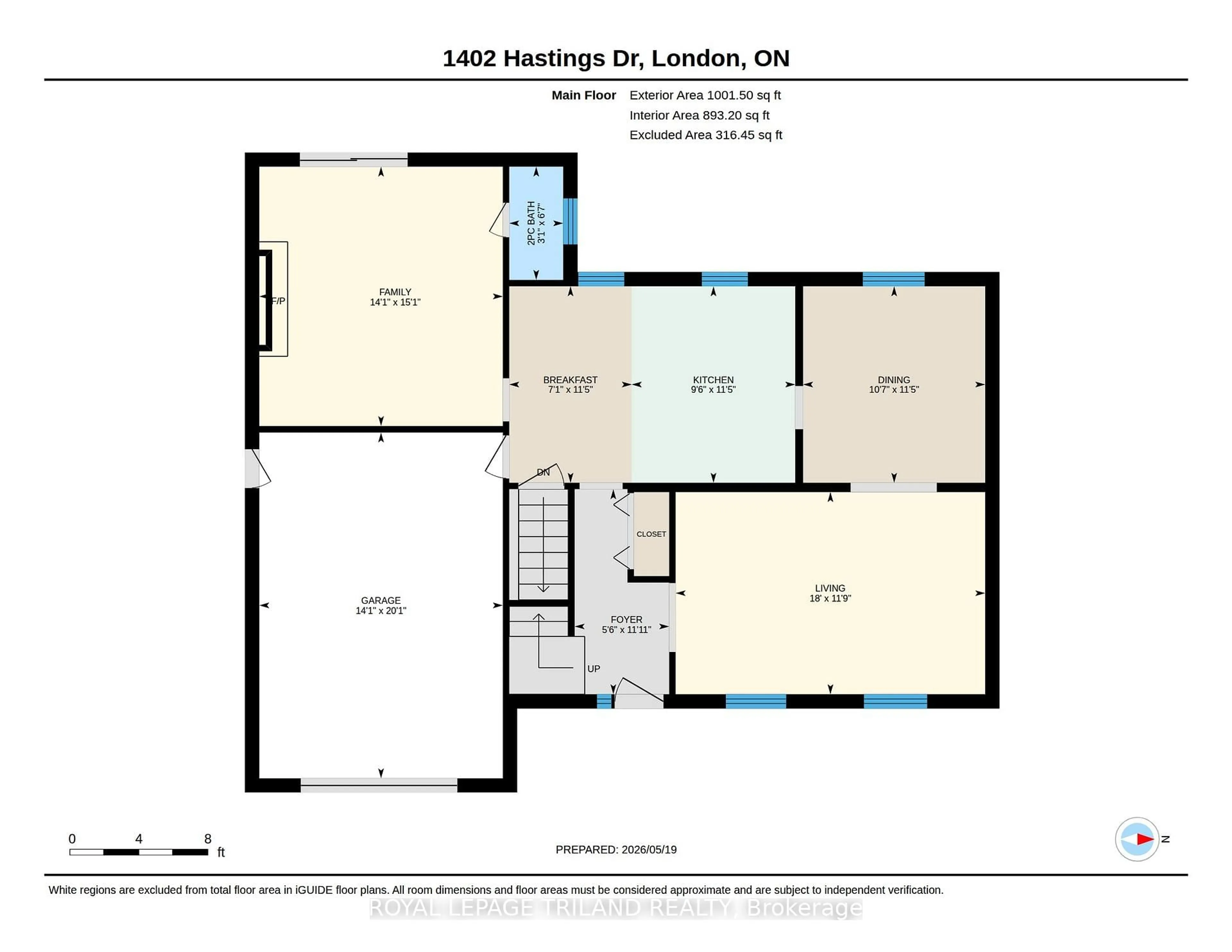 Floor plan for 1402 Hastings Dr, London North Ontario N5X 1B1