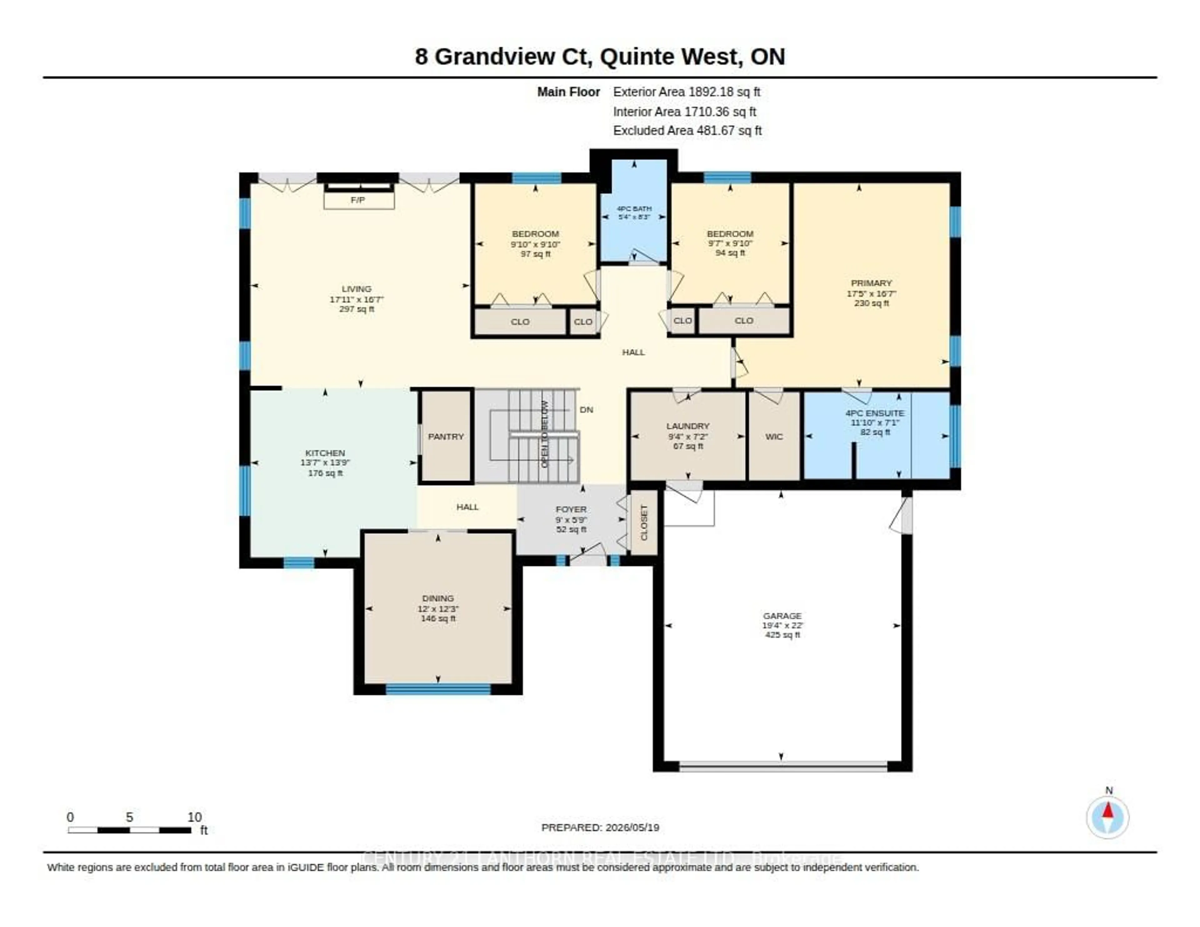 Floor plan for 8 Grandview Crt, Stirling Ontario K0K 3E0