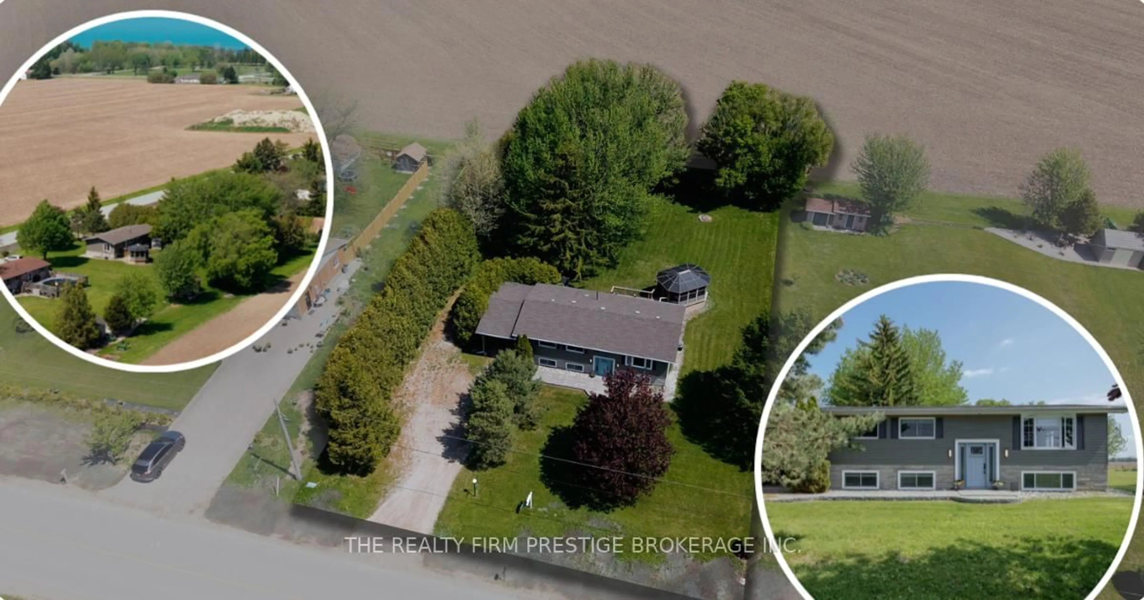 A pic from outside/outdoor area/front of a property/back of a property/a pic from drone, street for 34420 Gore Rd, South Huron Ontario N0M 1T0