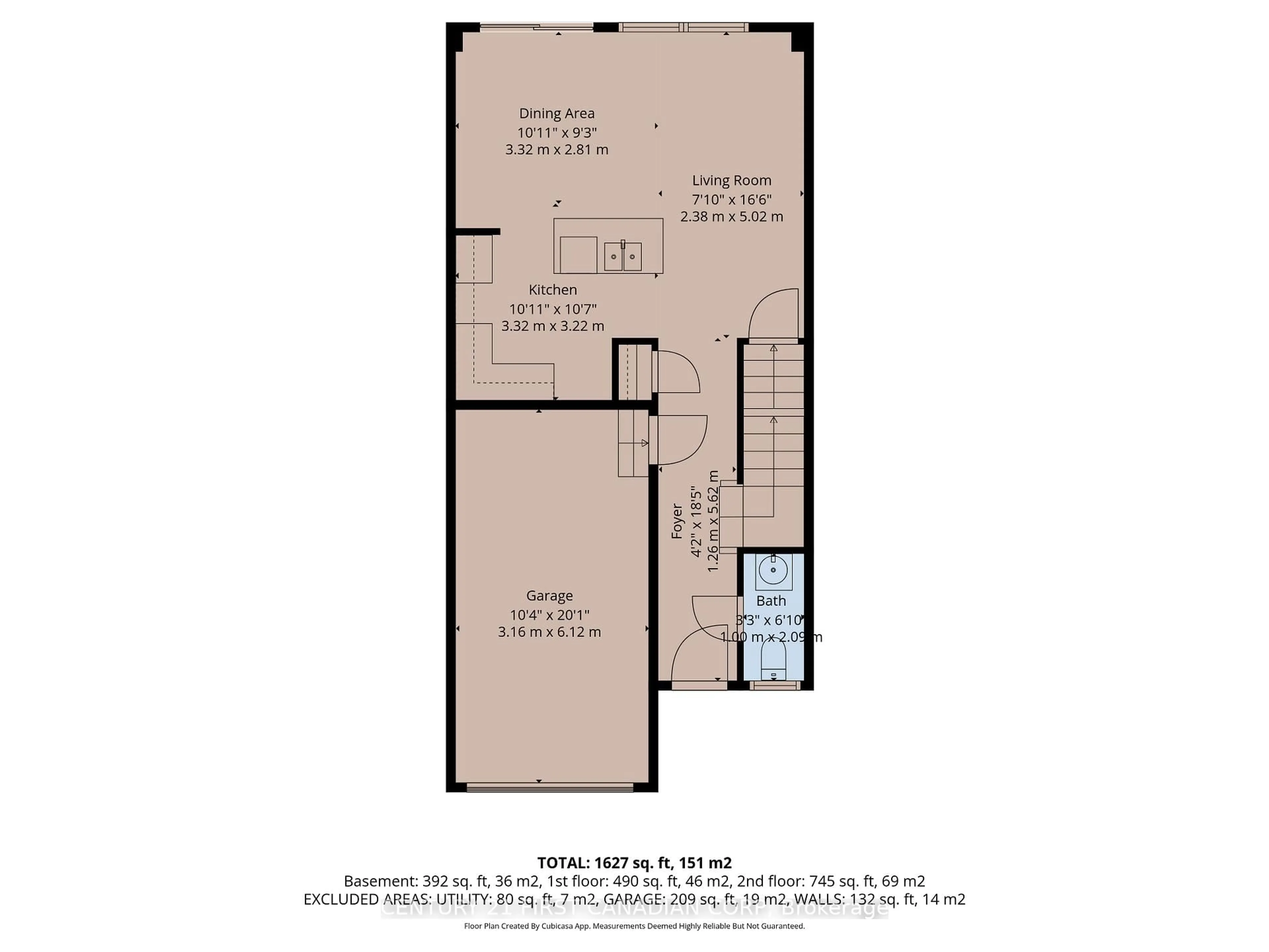 Floor plan for 601 Lions Park Dr #84, Strathroy-Caradoc Ontario N0L 1W0
