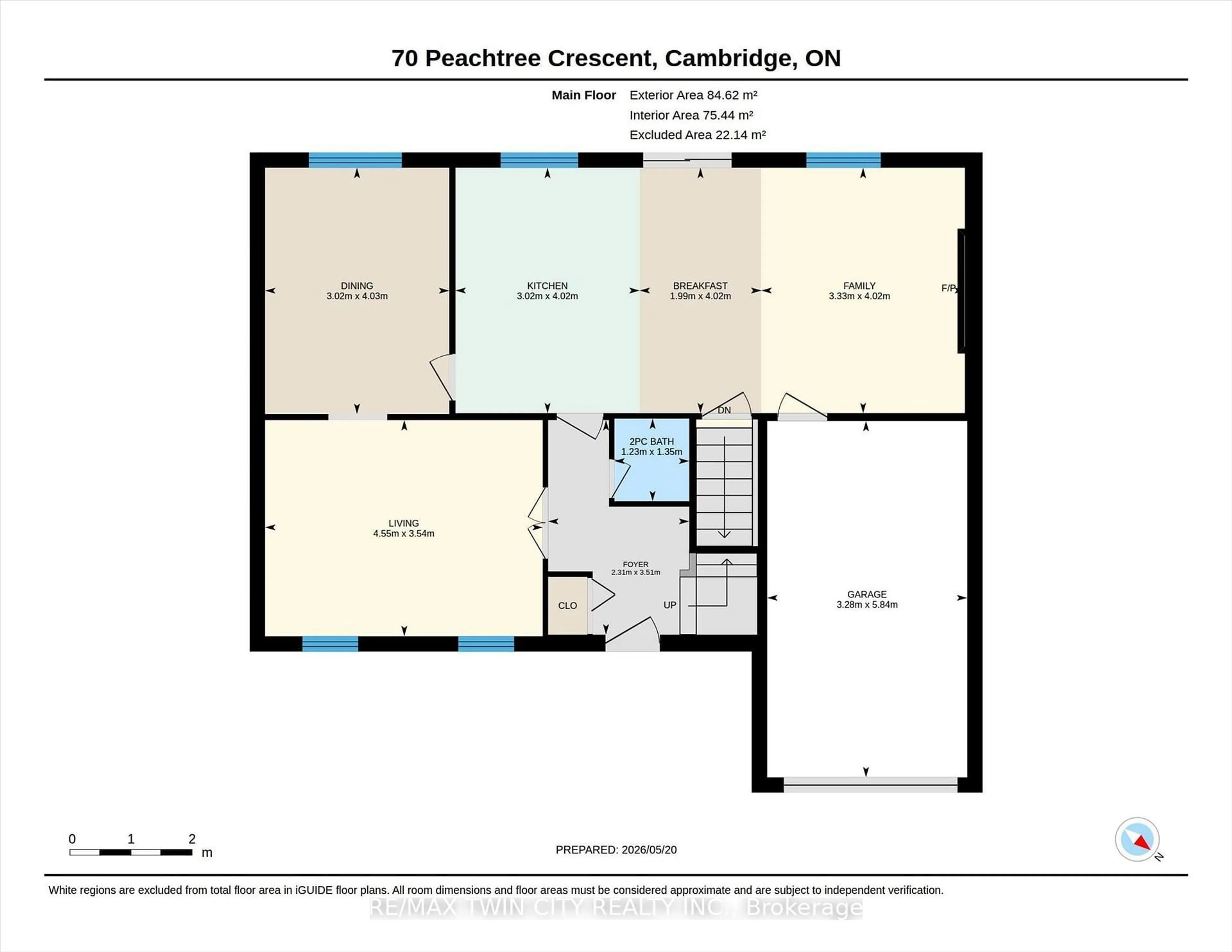 Floor plan for 70 Peachtree Cres, Cambridge Ontario N1S 4W3