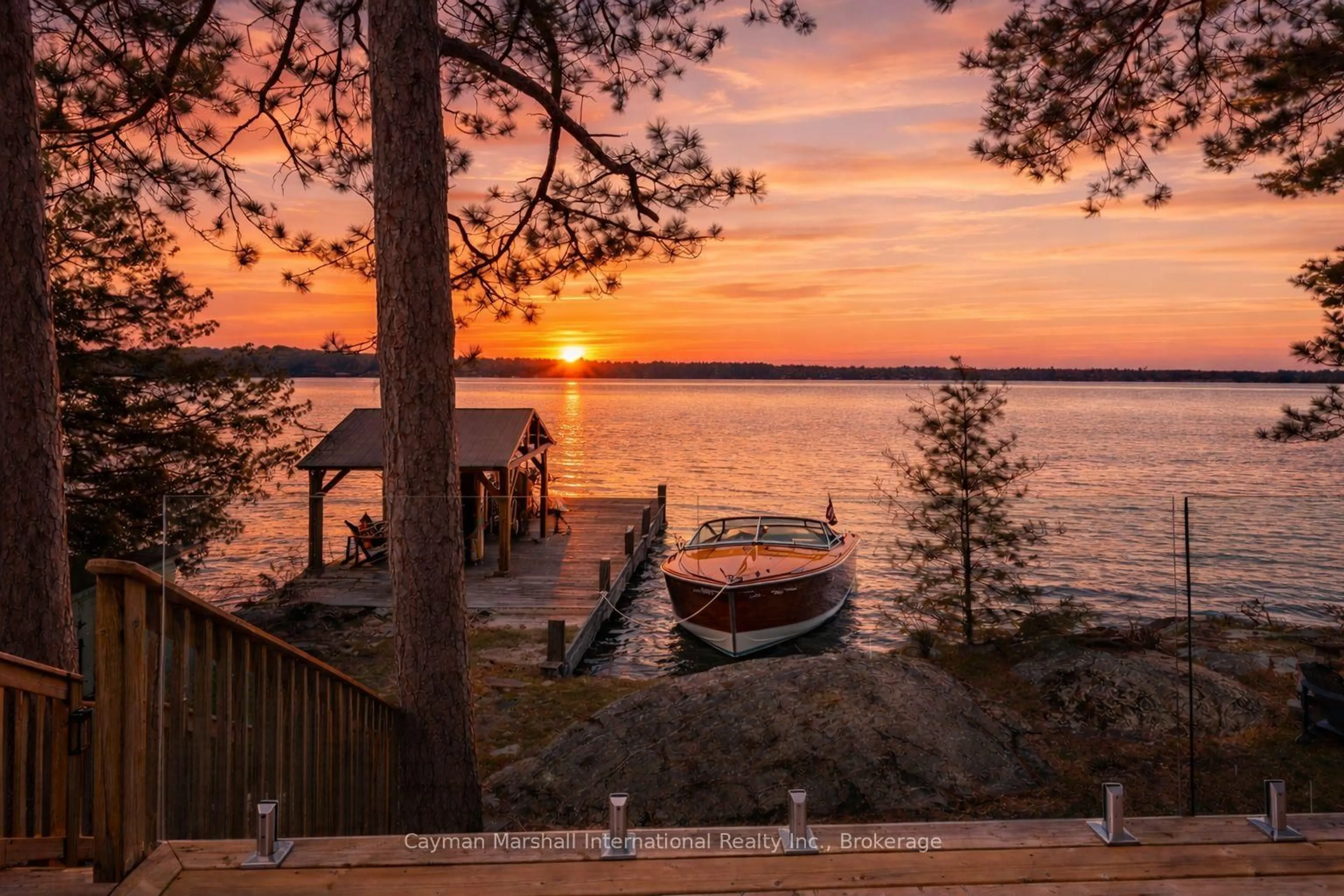 Patio, water/lake/river/ocean view for 99 Bala Park Island, Muskoka Lakes Ontario P0C 1A0