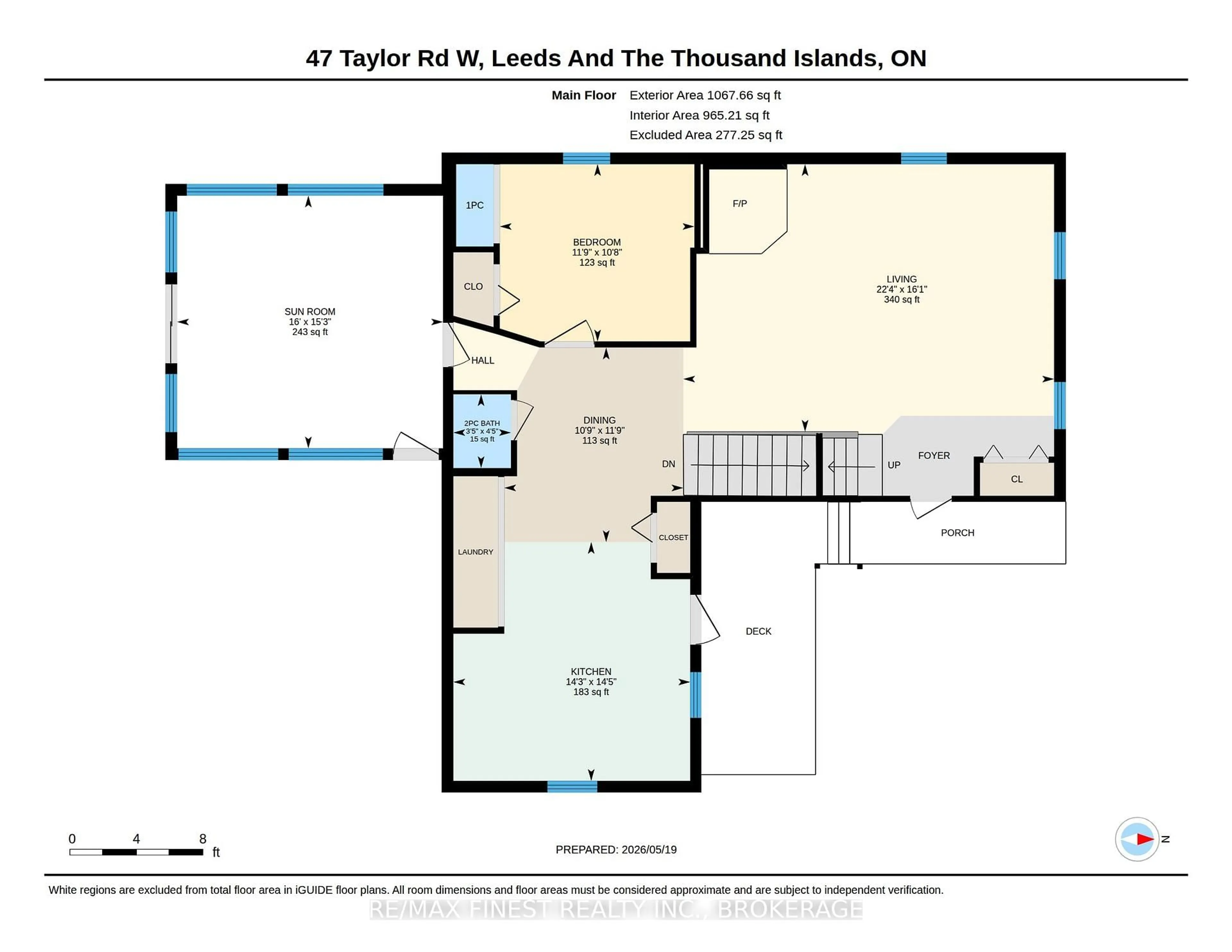 Floor plan for 47 Taylor Rd, Front of Leeds & Seeleys Bay Ontario K7G 2V3