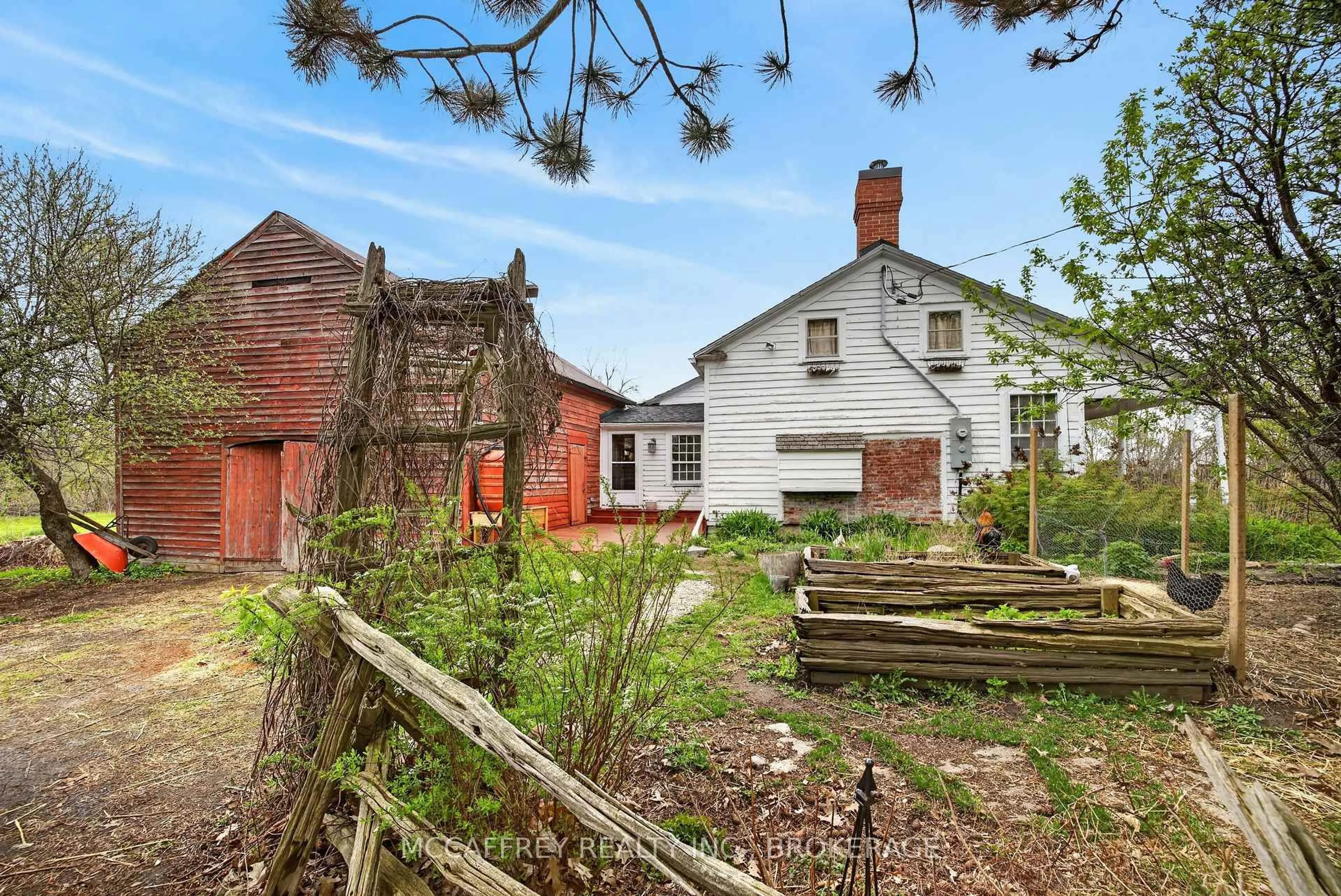 A pic from outside/outdoor area/front of a property/back of a property/a pic from drone, building for 6429 County Rd 2, Stone Mills Ontario K0K 2A0