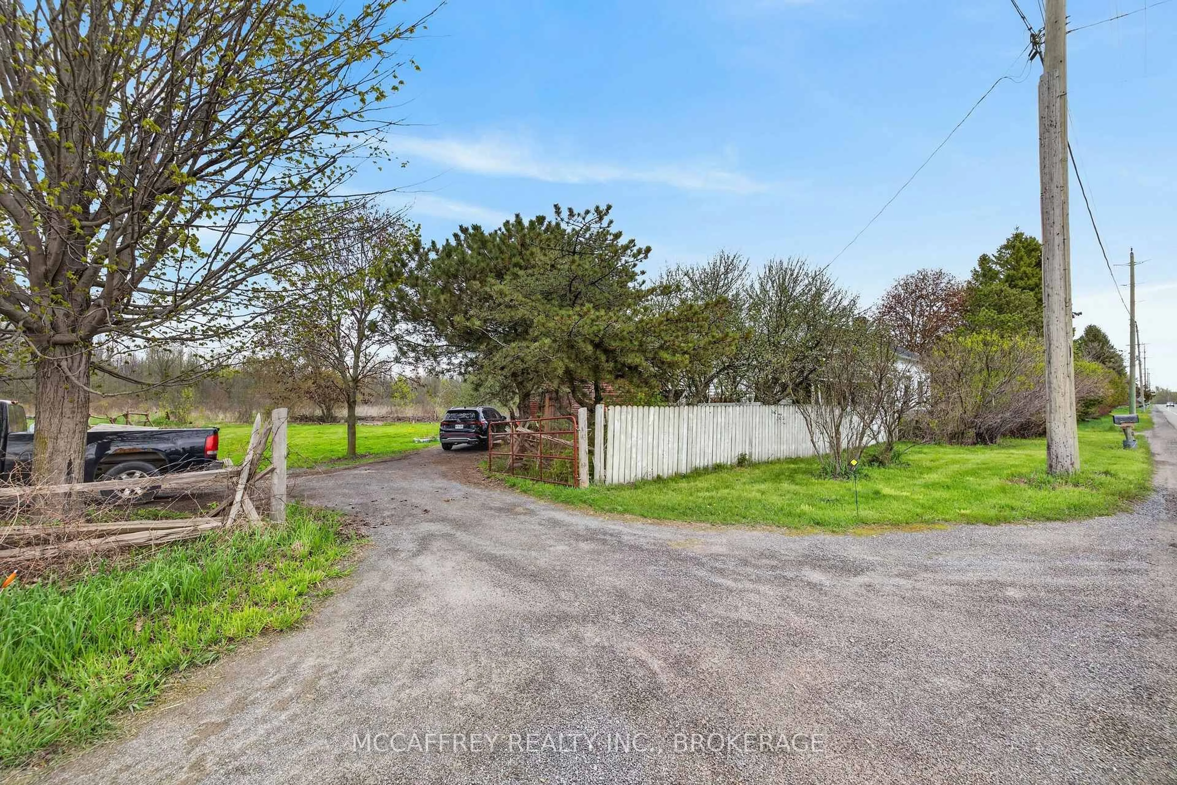 A pic from outside/outdoor area/front of a property/back of a property/a pic from drone, street for 6429 County Rd 2, Stone Mills Ontario K0K 2A0