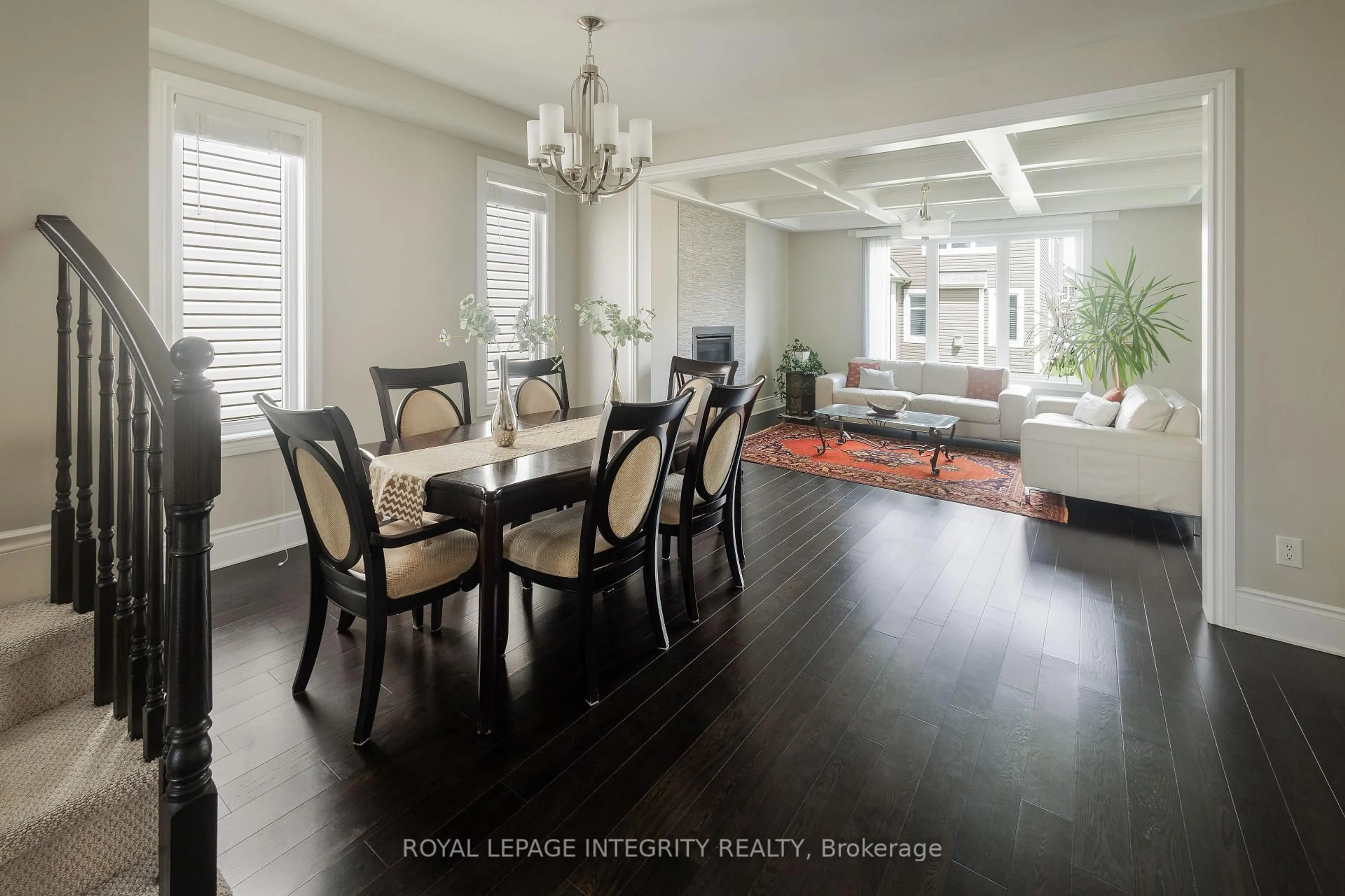 Dining room, wood/laminate floor for 224 Ponderosa St, Ottawa Ontario K2S 1E7