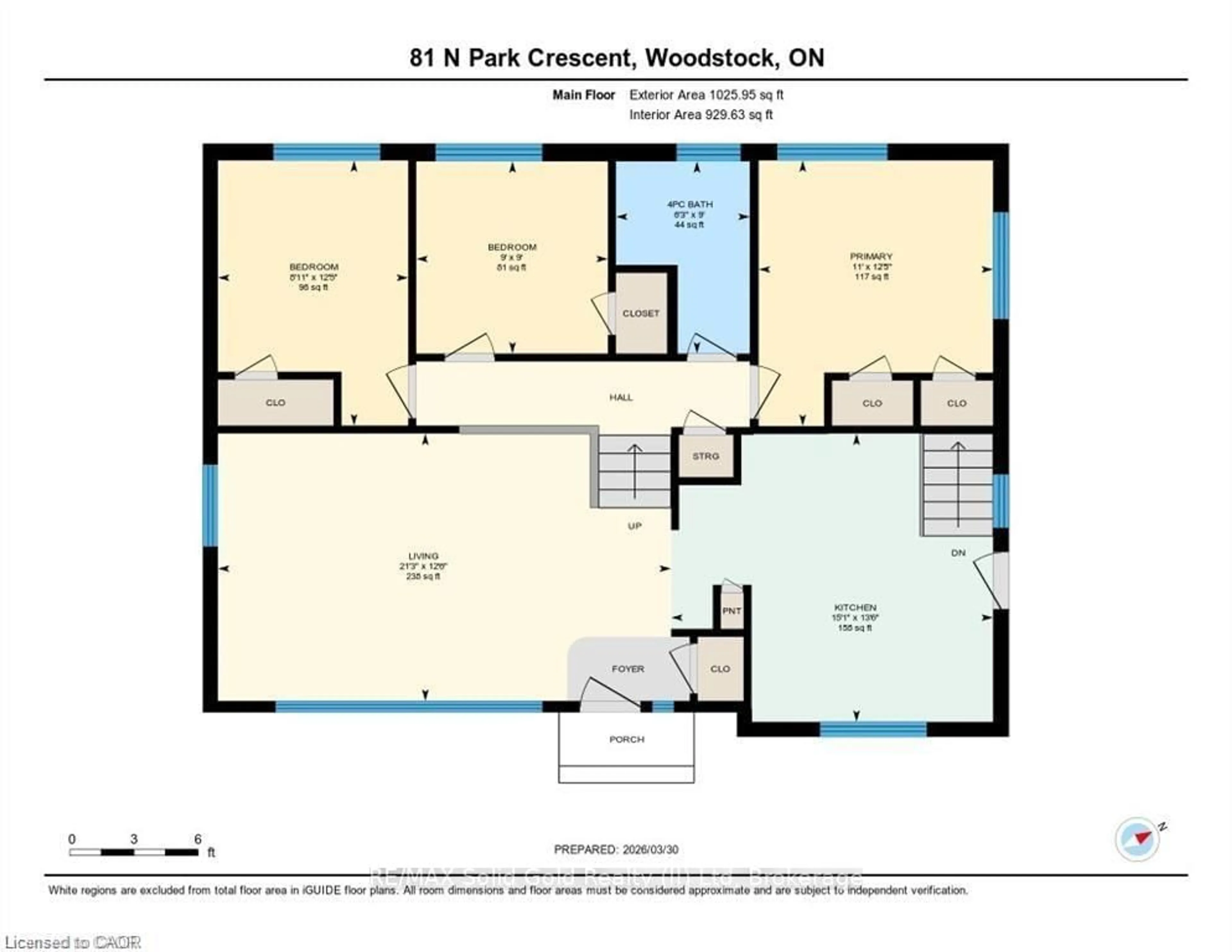 Floor plan for 81 North Park Cres, Woodstock Ontario N4S 7M1