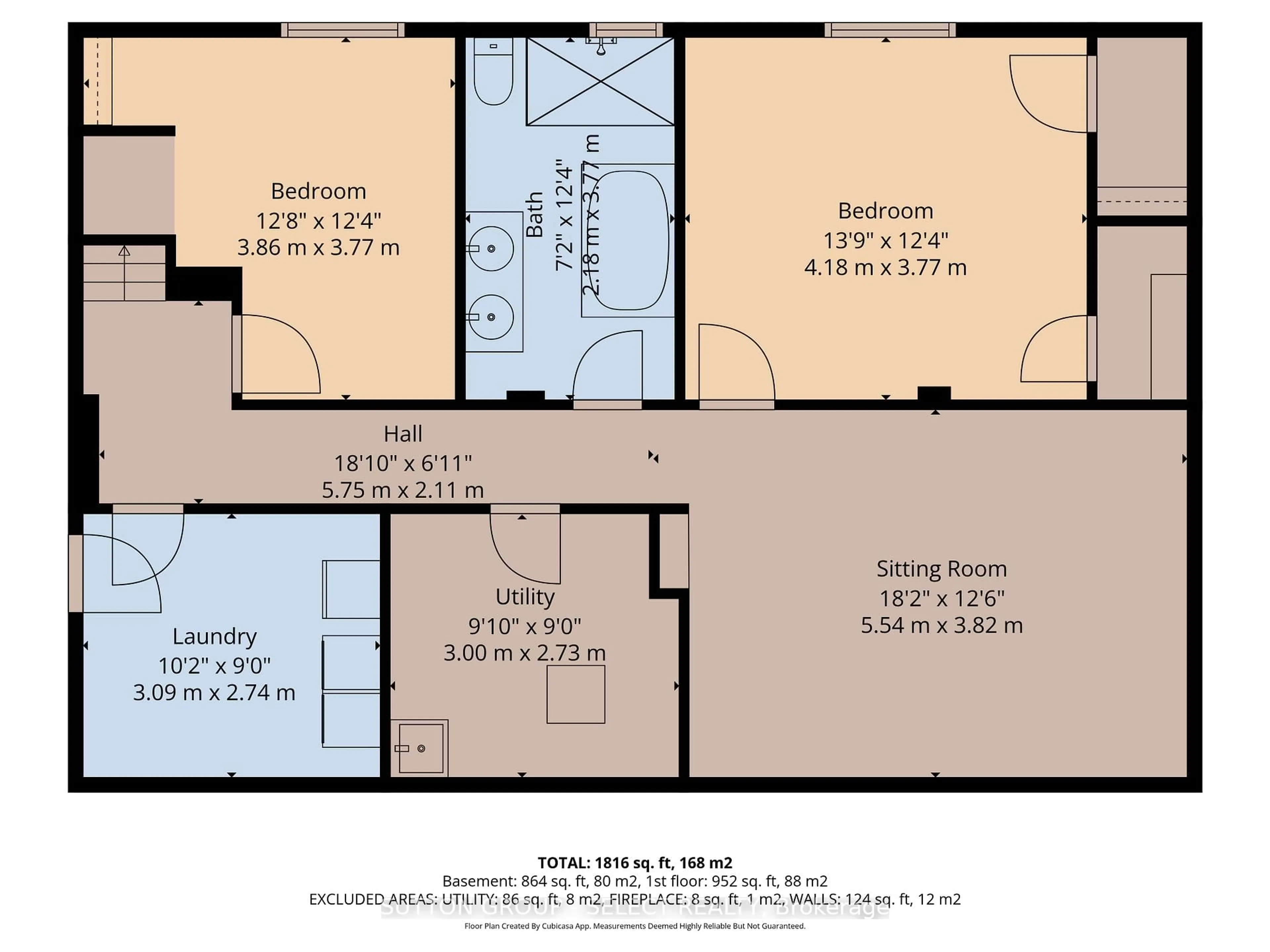 Floor plan for 198 Arlington Cres, London South Ontario N5Z 3E1