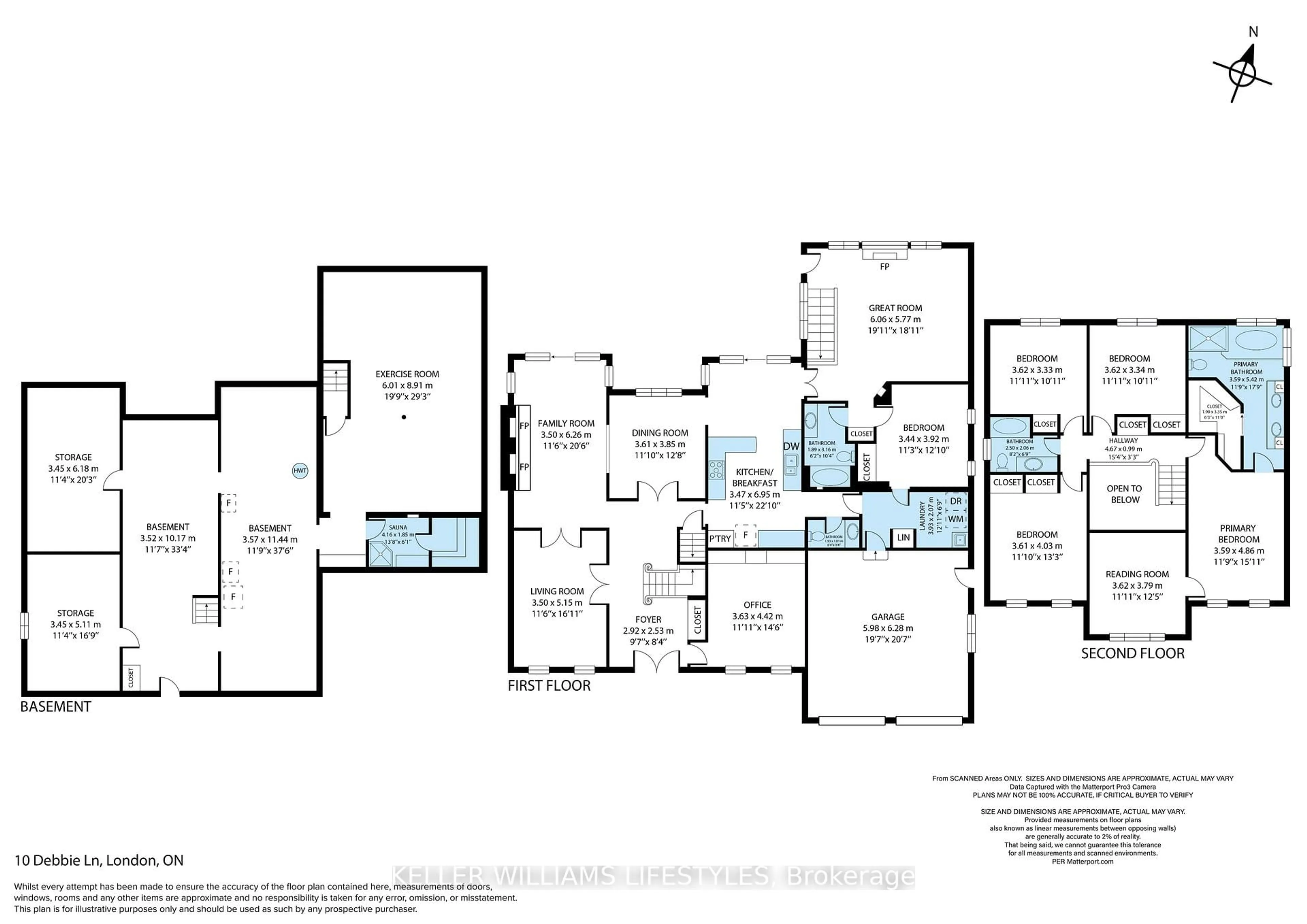 Floor plan for 10 Debbie Lane, London North Ontario N5X 3L4