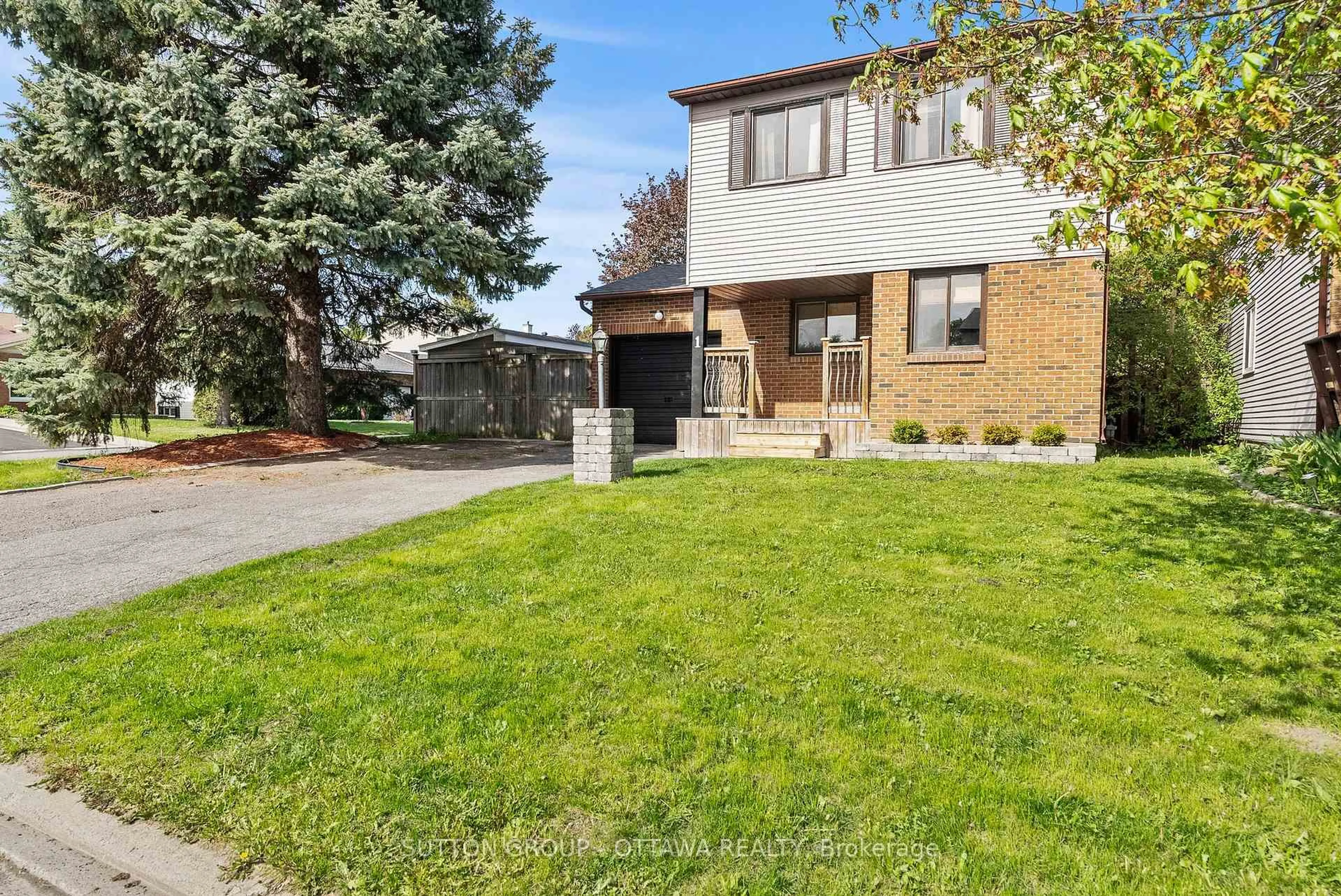 Home with brick exterior material, street for 1 Airycot Circ, Barrhaven Ontario K2J 2L2