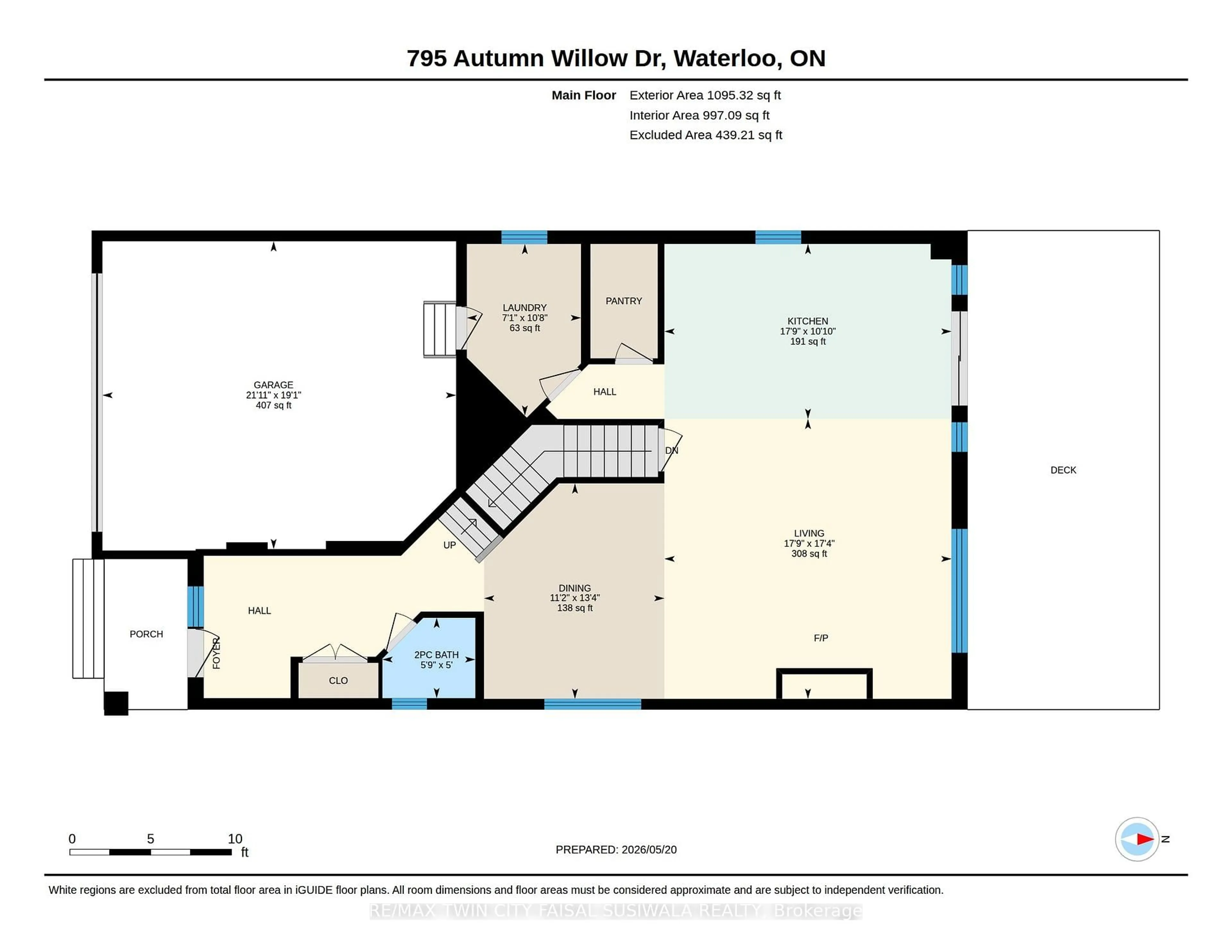 Floor plan for 795 Autumn Willow Dr, Waterloo Ontario N2V 0C3