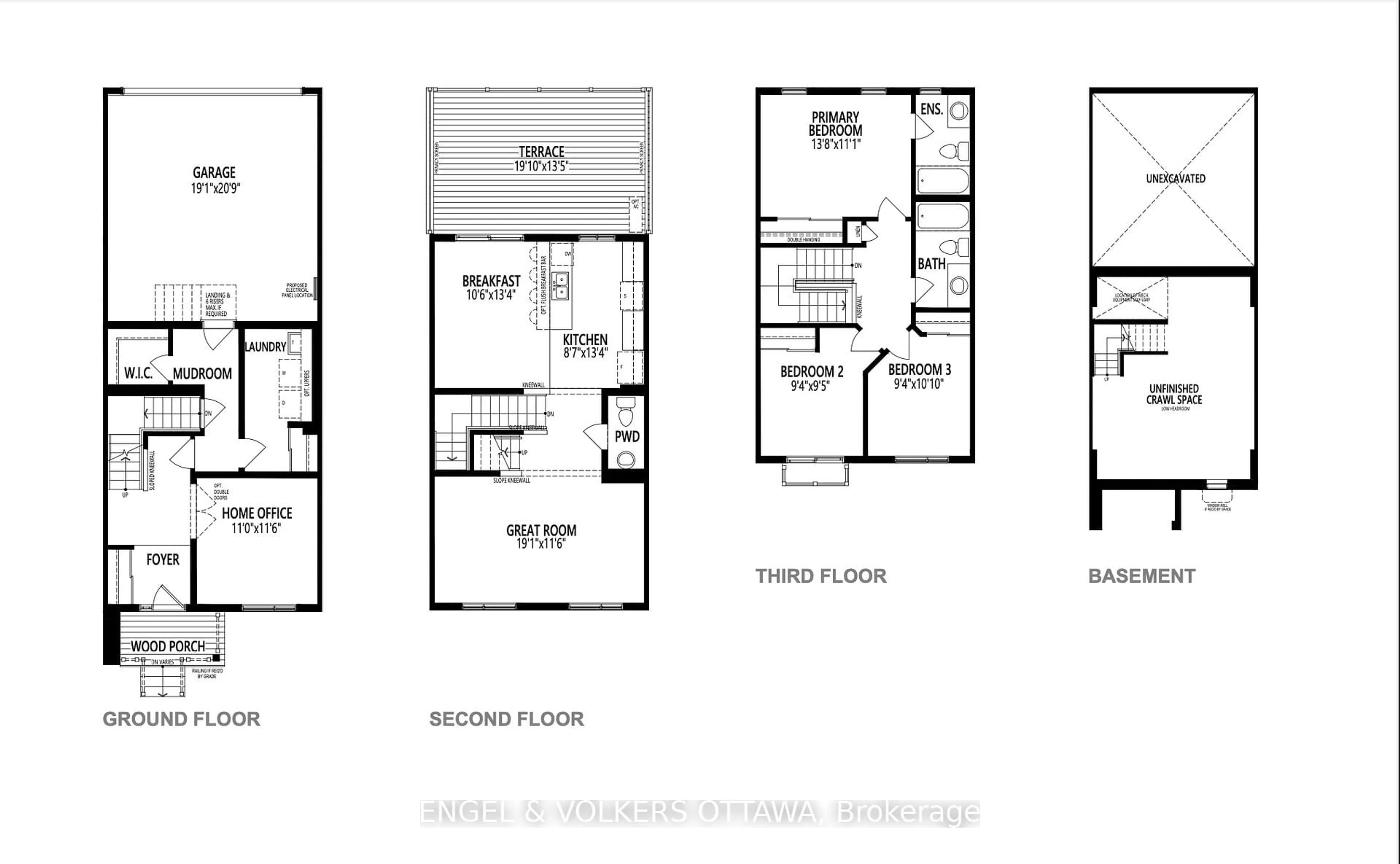Floor plan for 619 Mikinak Rd, Ottawa Ontario K1K 3X7
