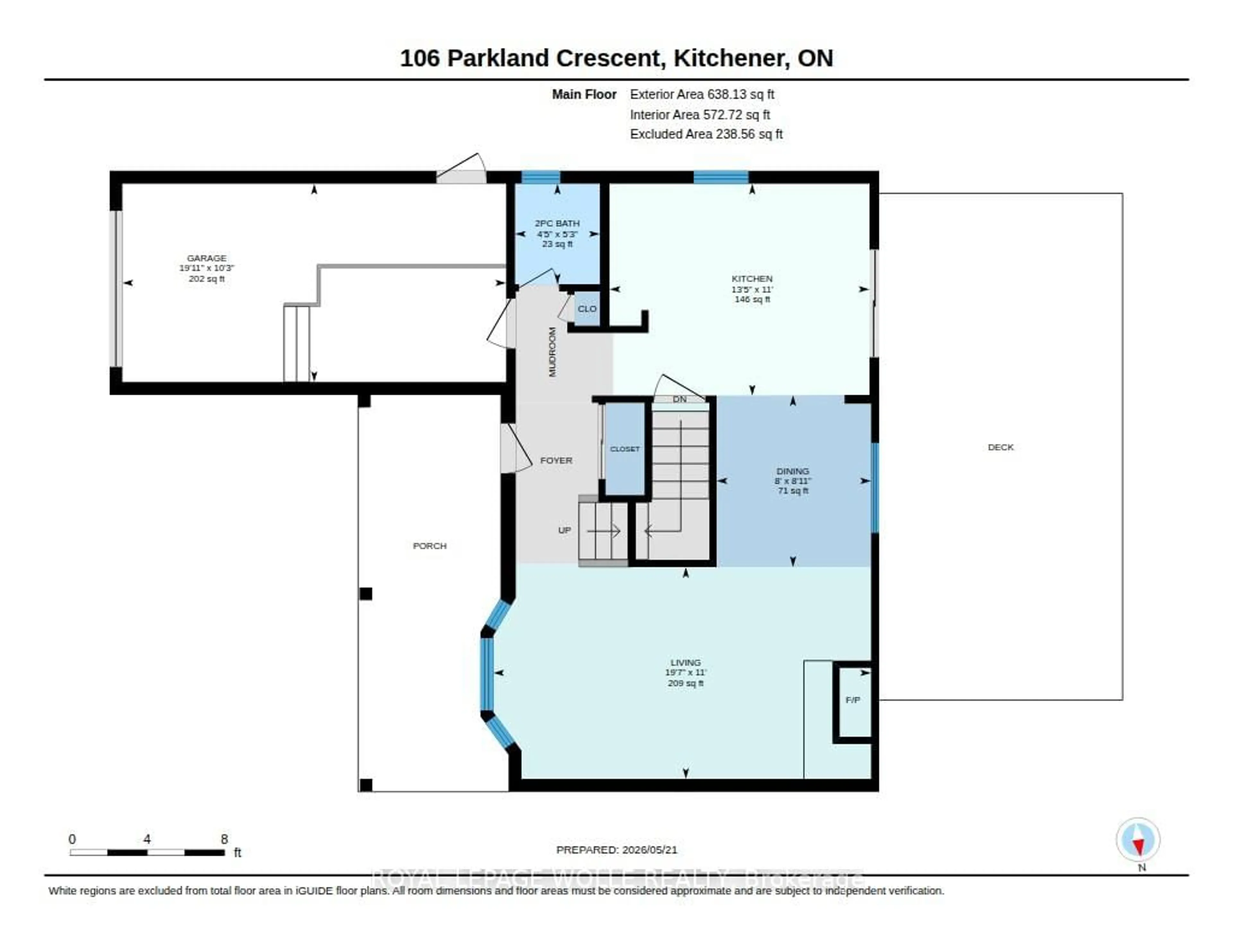 Floor plan for 106 Parkland Cres, Waterloo Ontario N2N 1S4