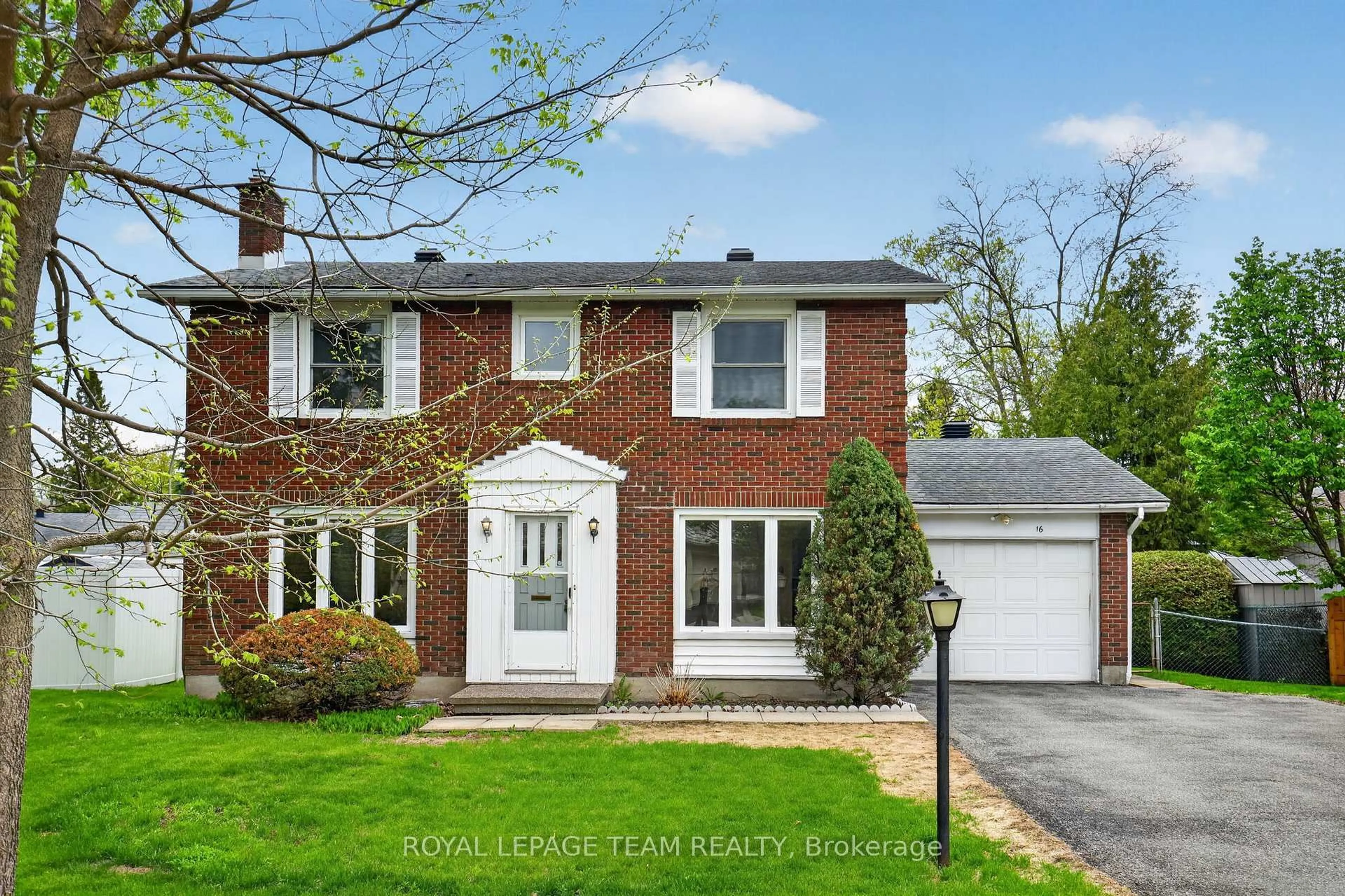 Home with brick exterior material, street for 16 Parkglen Dr, Ottawa Ontario K2G 3G9