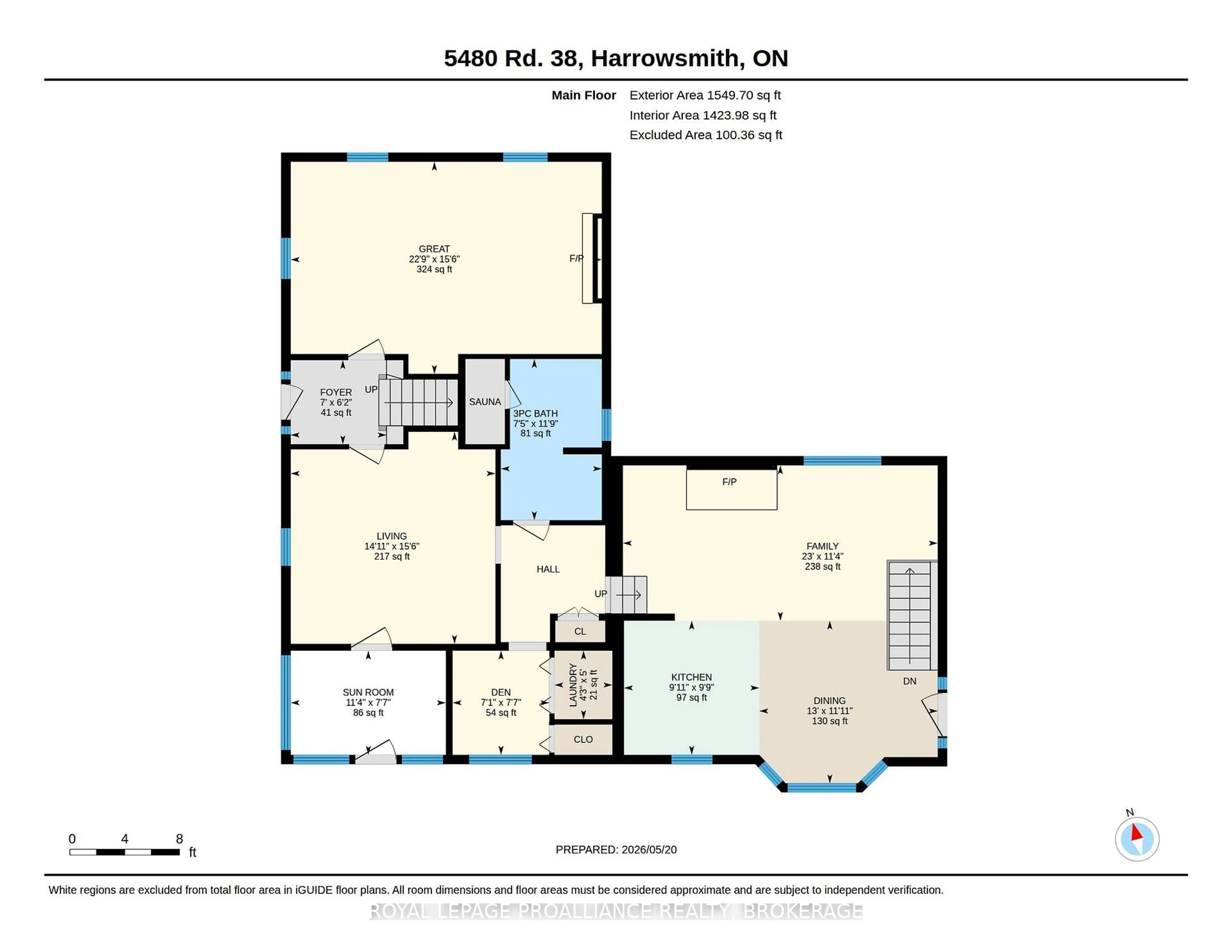 Floor plan for 5480 Highway 38 Highway, Harrowsmith Ontario K0H 1V0