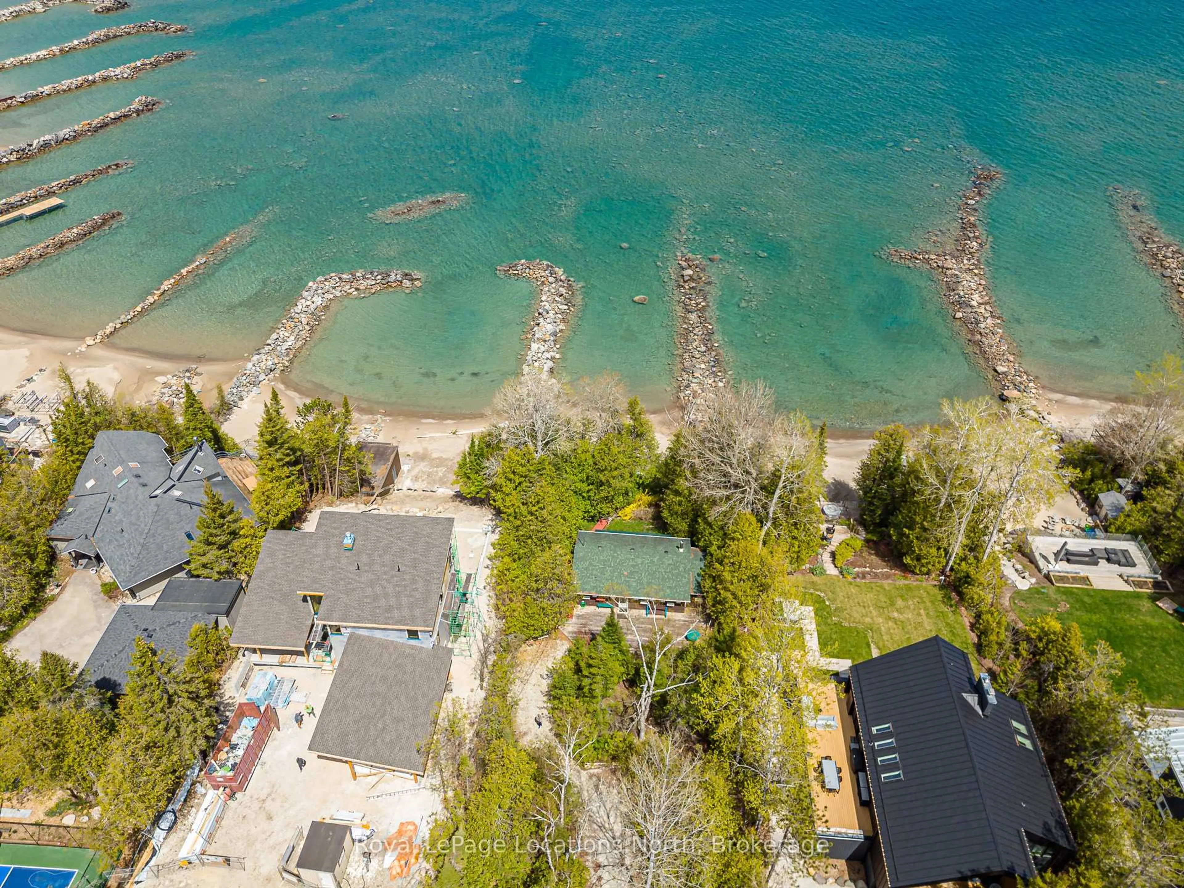 A pic from outside/outdoor area/front of a property/back of a property/a pic from drone, water/lake/river/ocean view for 151 Cameron St, Blue Mountains Ontario N0H 2P0