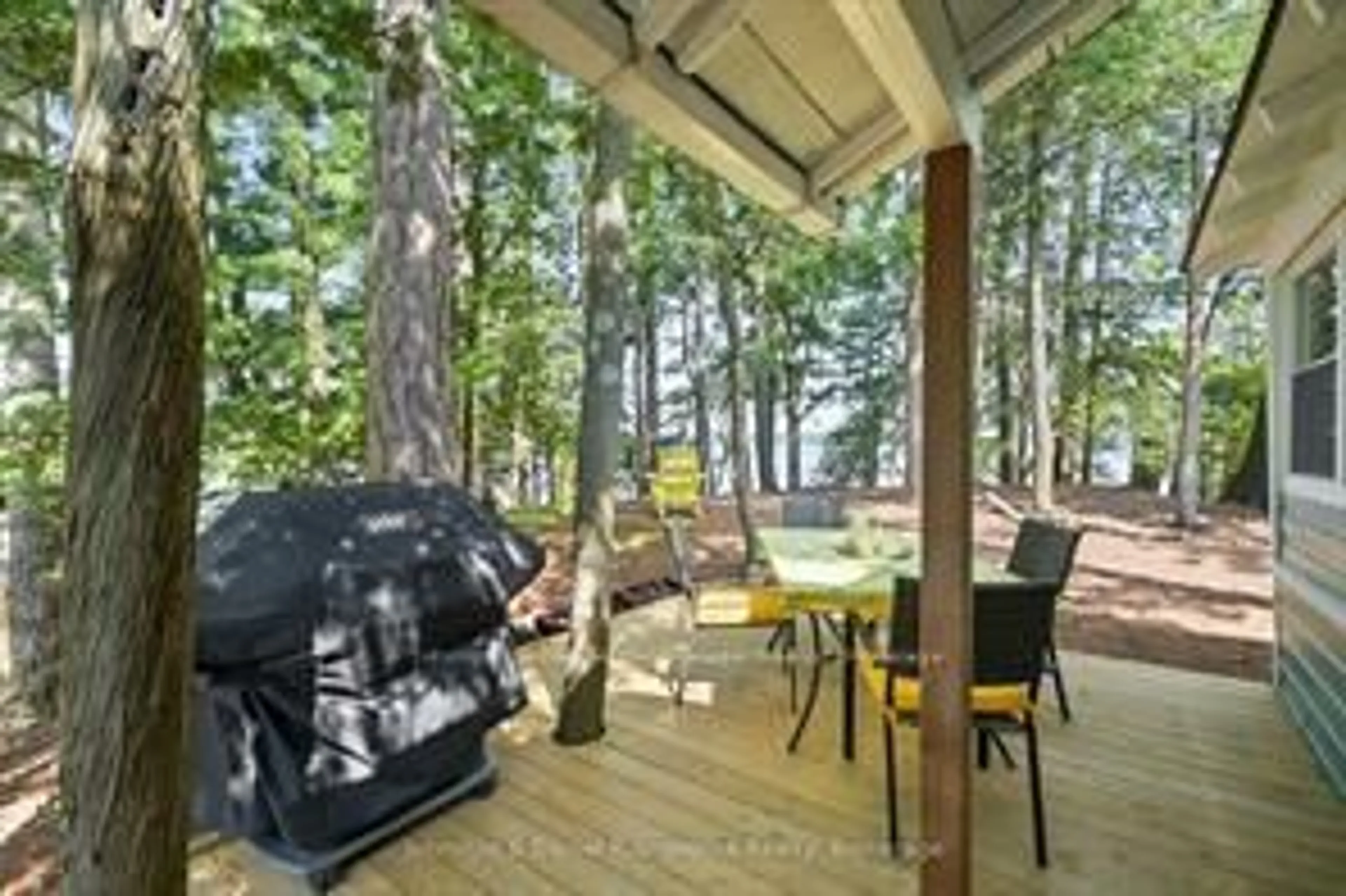 Patio, forest/trees view for 1000 Regatta Island, Bracebridge Ontario P1L 1W8