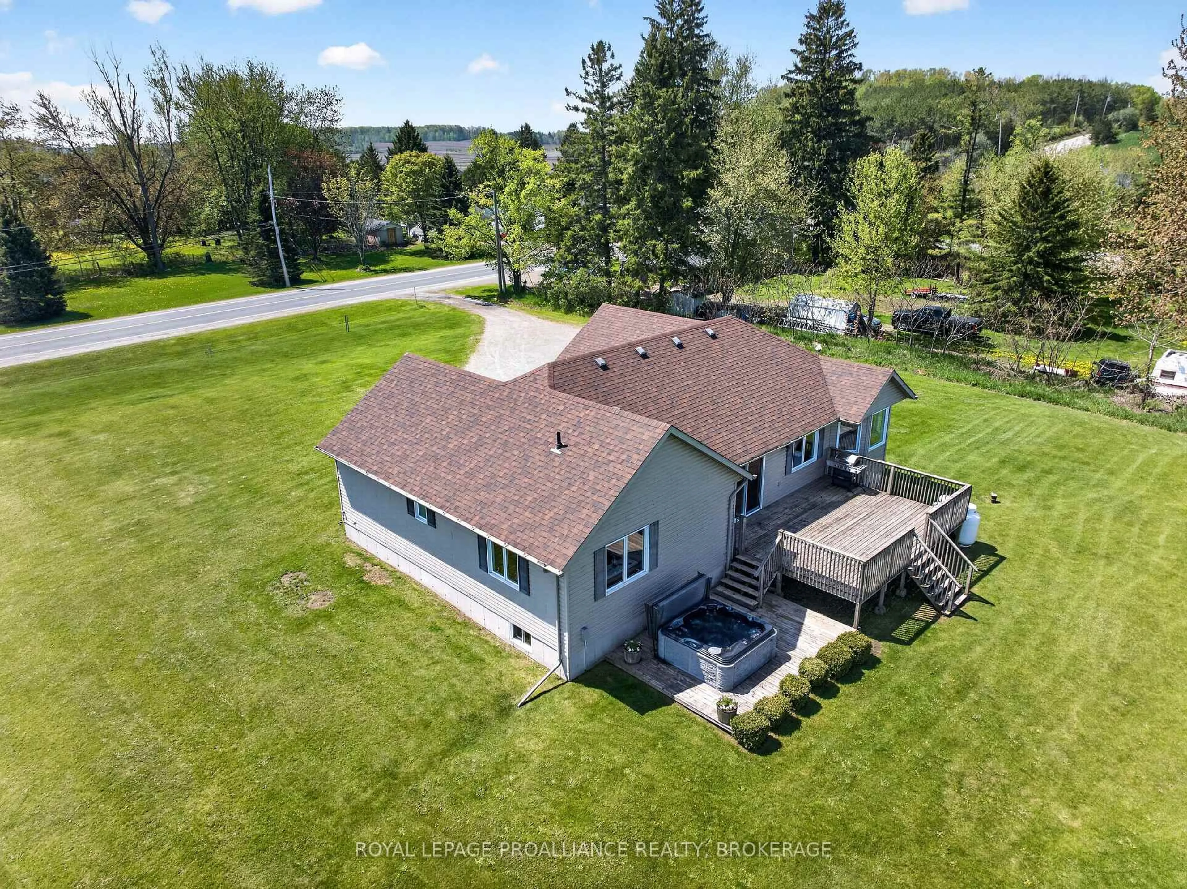 A pic from outside/outdoor area/front of a property/back of a property/a pic from drone, water/lake/river/ocean view for 15268 County Road 21, Brighton Ontario K0K 1H0