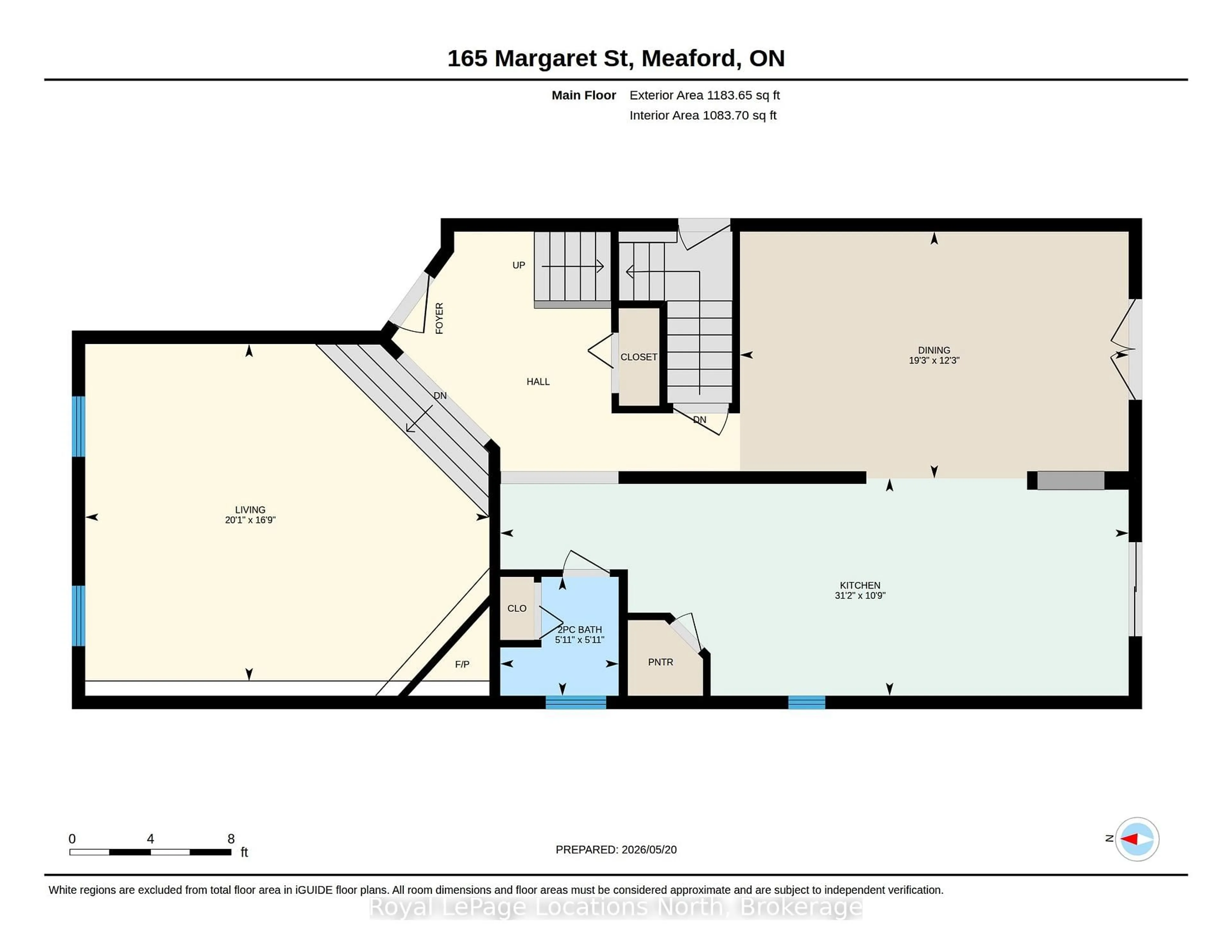 Floor plan for 165 Margaret St, Meaford Ontario N4L 1B5