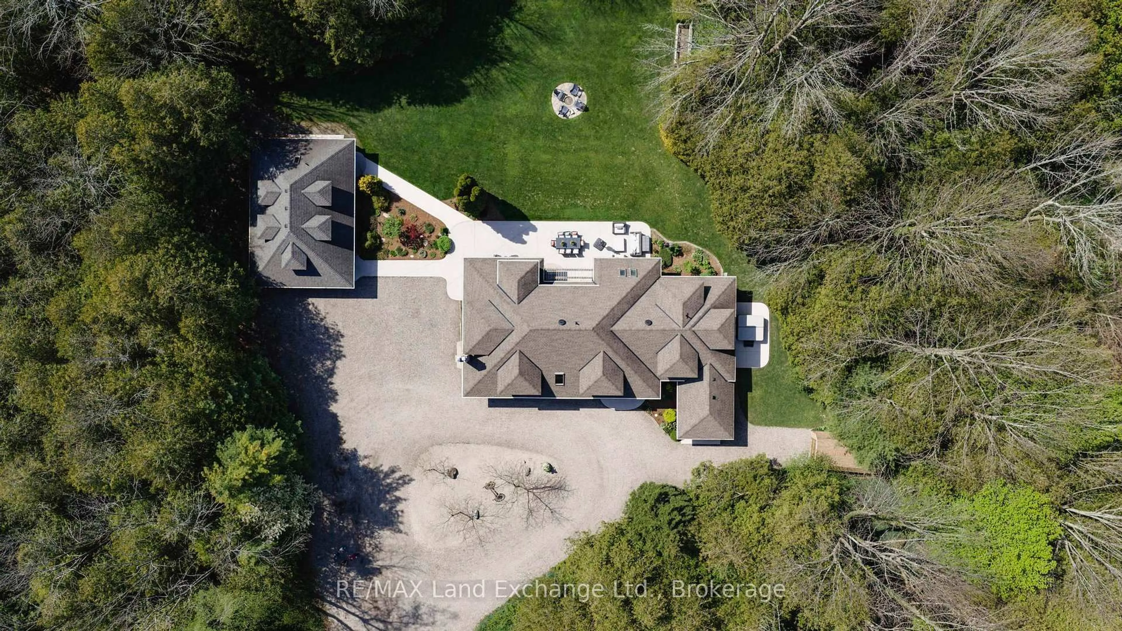 A pic from outside/outdoor area/front of a property/back of a property/a pic from drone, street for 595 Bruce 23 Rd, Kincardine Ontario N0G 2T0