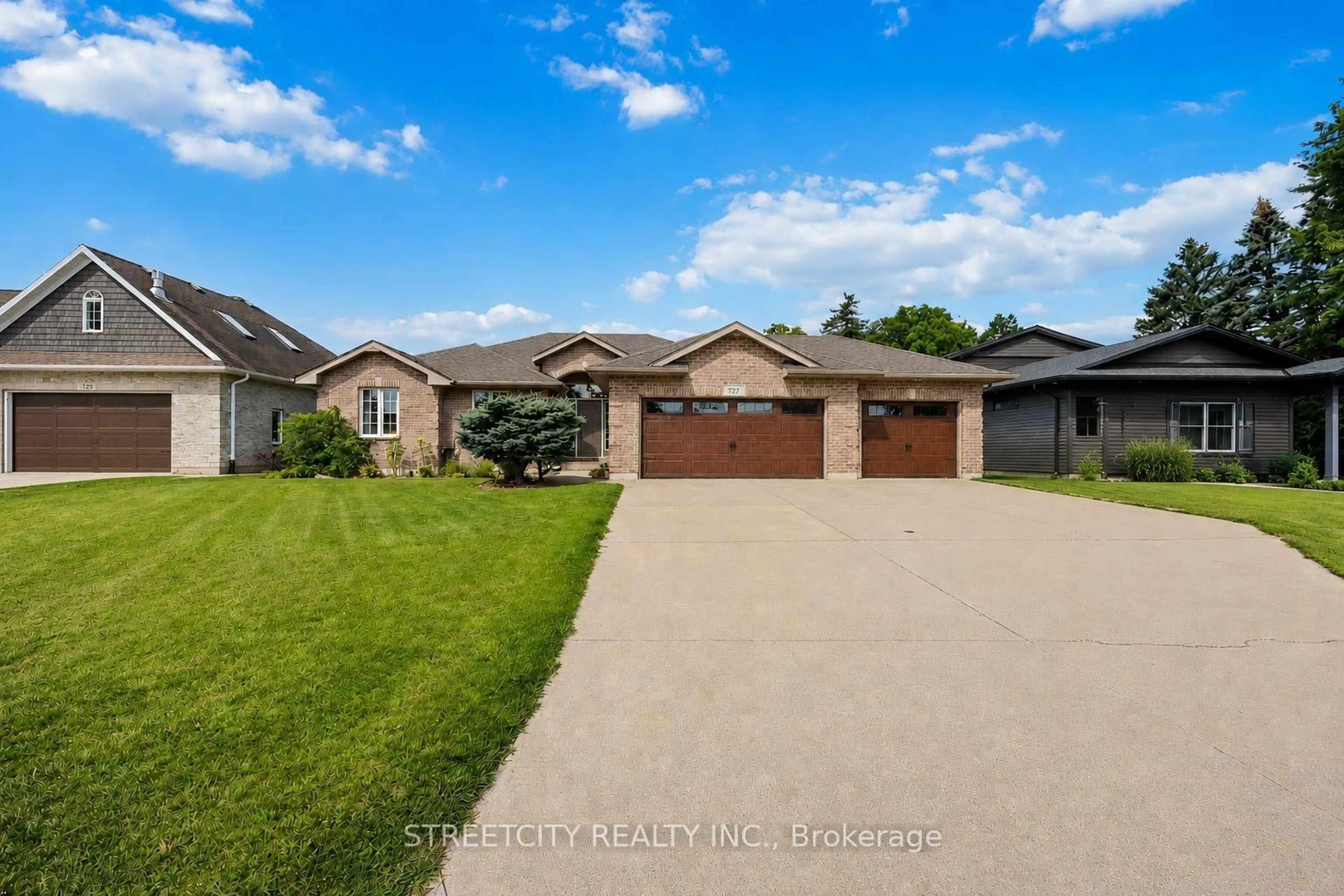 A pic from outside/outdoor area/front of a property/back of a property/a pic from drone, water/lake/river/ocean view for 727 Norman St, Plympton-Wyoming Ontario N0N 1T0