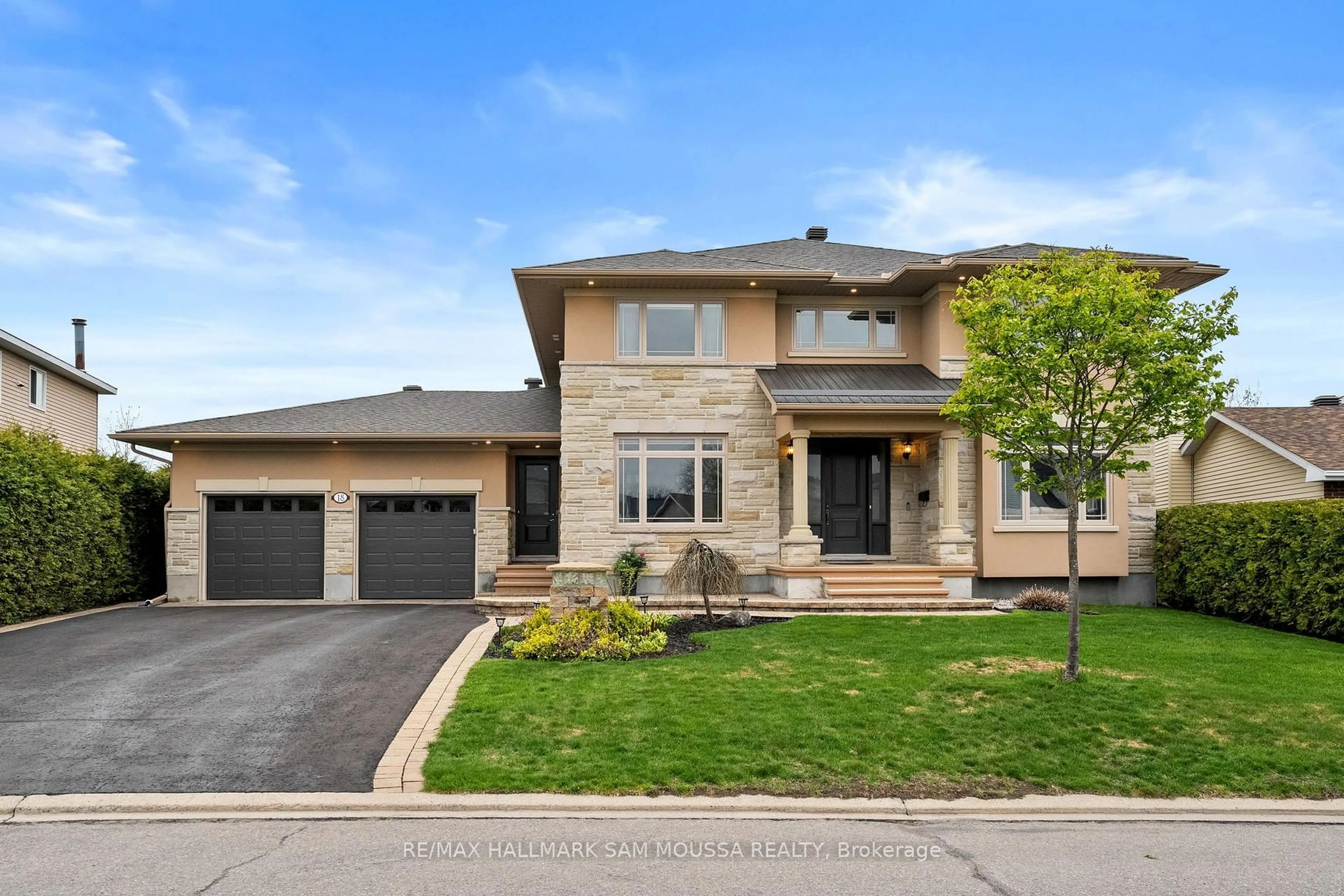 Home with brick exterior material, street for 18 Wynford Ave, Ottawa Ontario K2G 3Z4