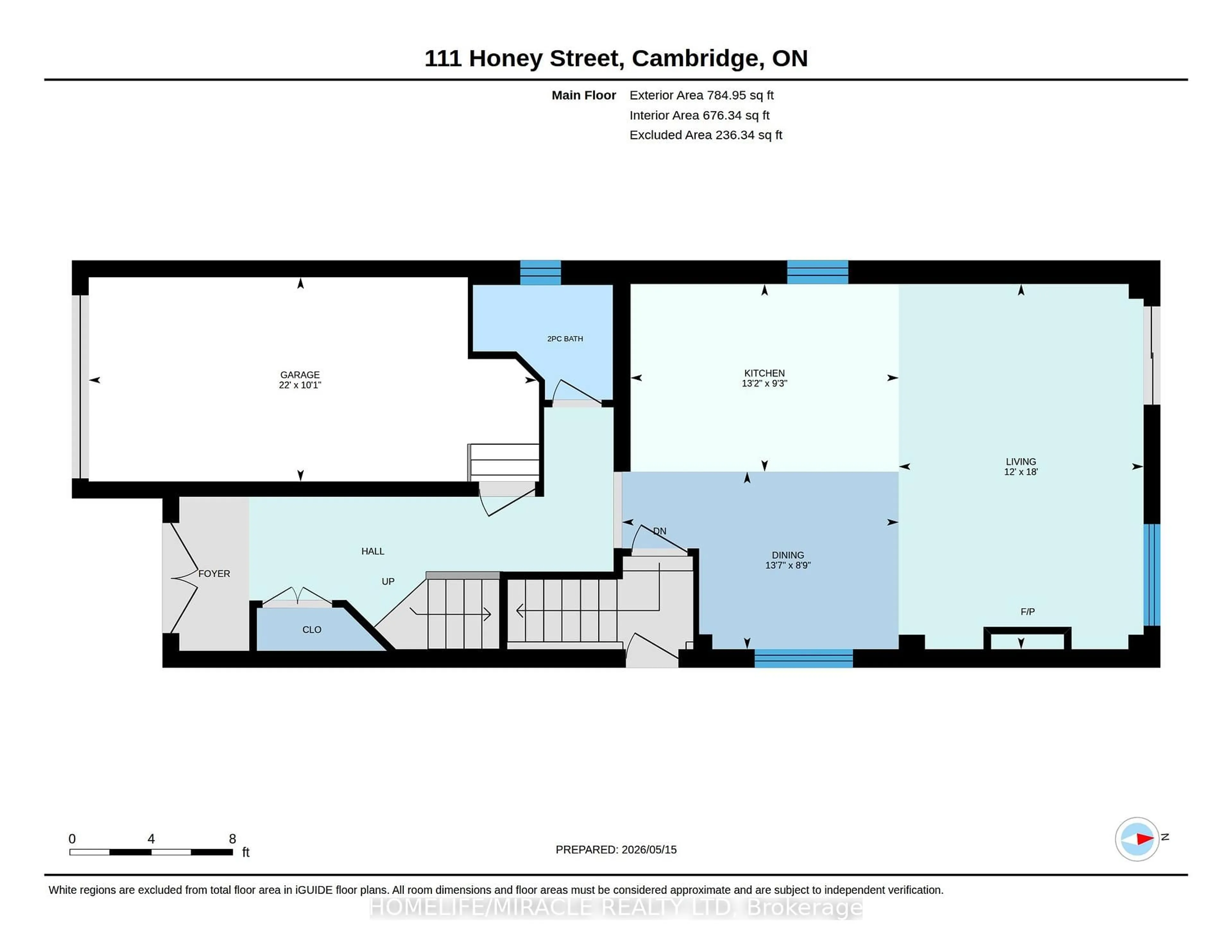 Floor plan for 111 Honey St, Cambridge Ontario N1T 0C6