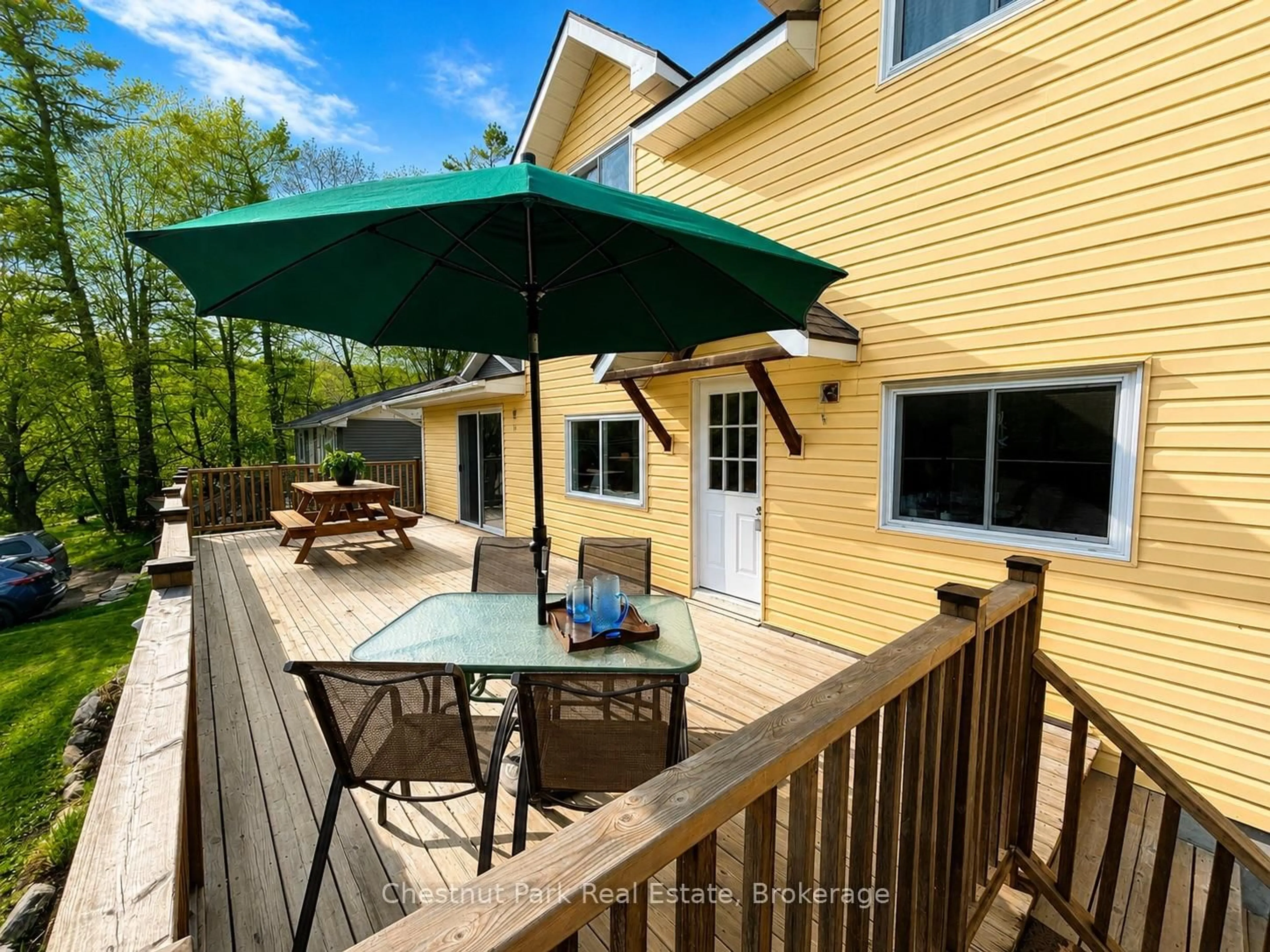 Patio, water/lake/river/ocean view for 12 Ferndale Rd, Muskoka Lakes Ontario P0B 1J0