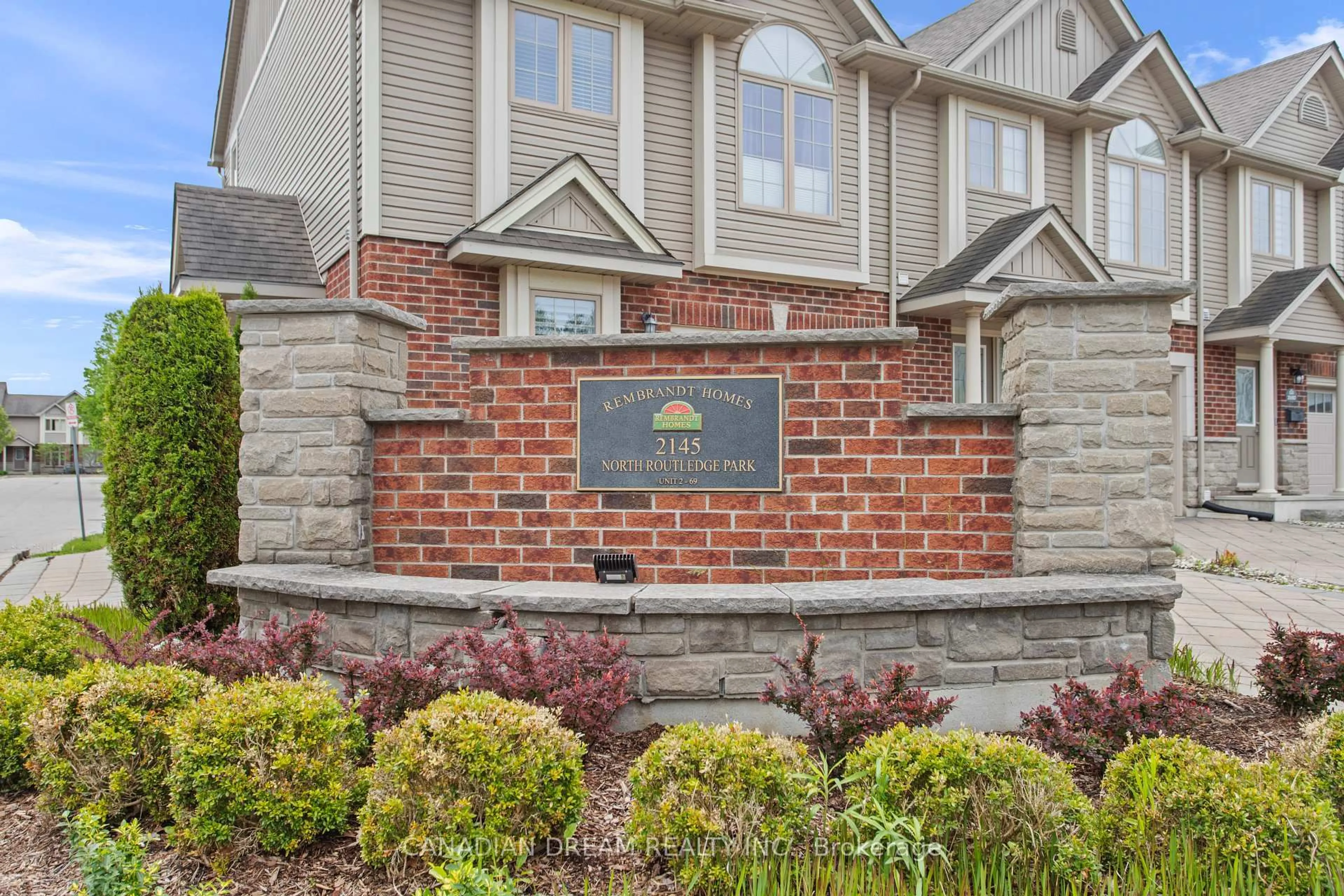 Home with brick exterior material, street for 2145 North Routledge Park #60, London North Ontario N6G 0J8