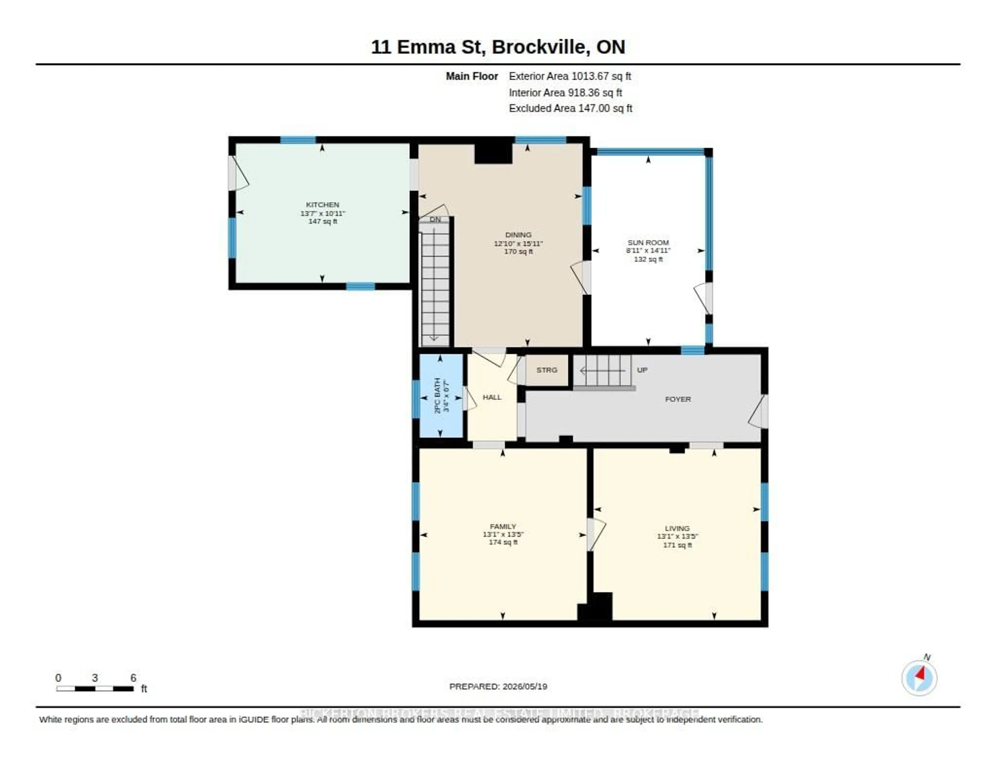 Floor plan for 11 Emma St, Brockville Ontario K6V 1S6