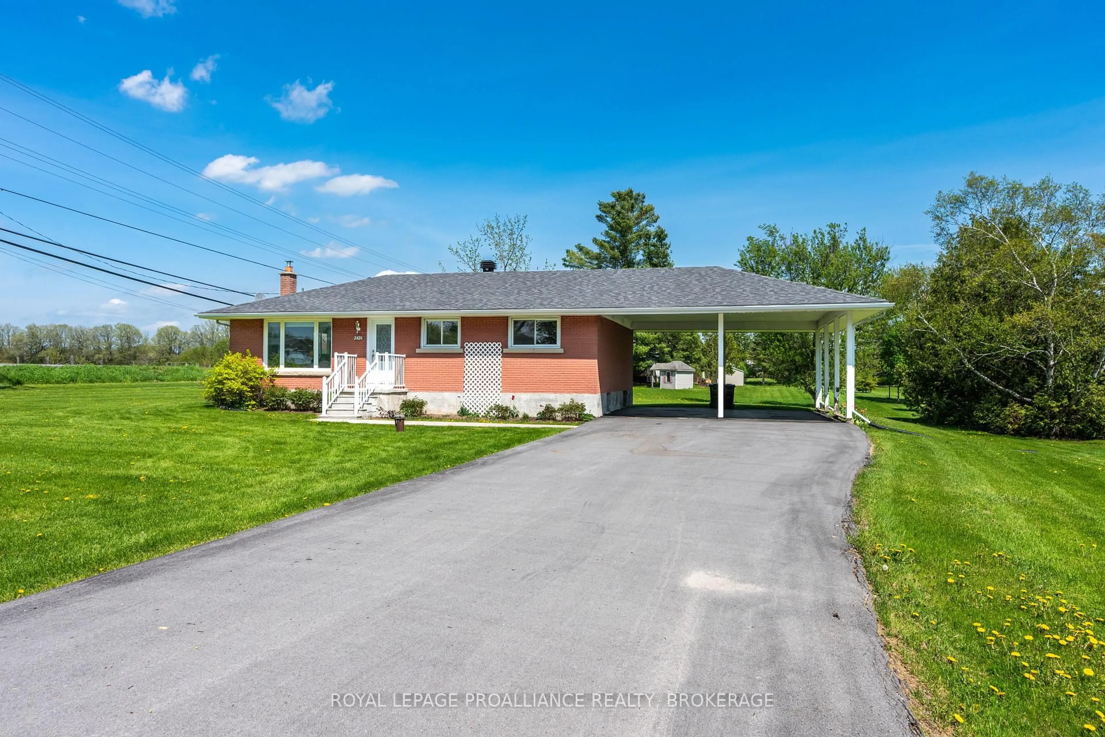 A pic from outside/outdoor area/front of a property/back of a property/a pic from drone, street for 2426 Cole Hill Rd, Kingston Ontario K0H 1S0