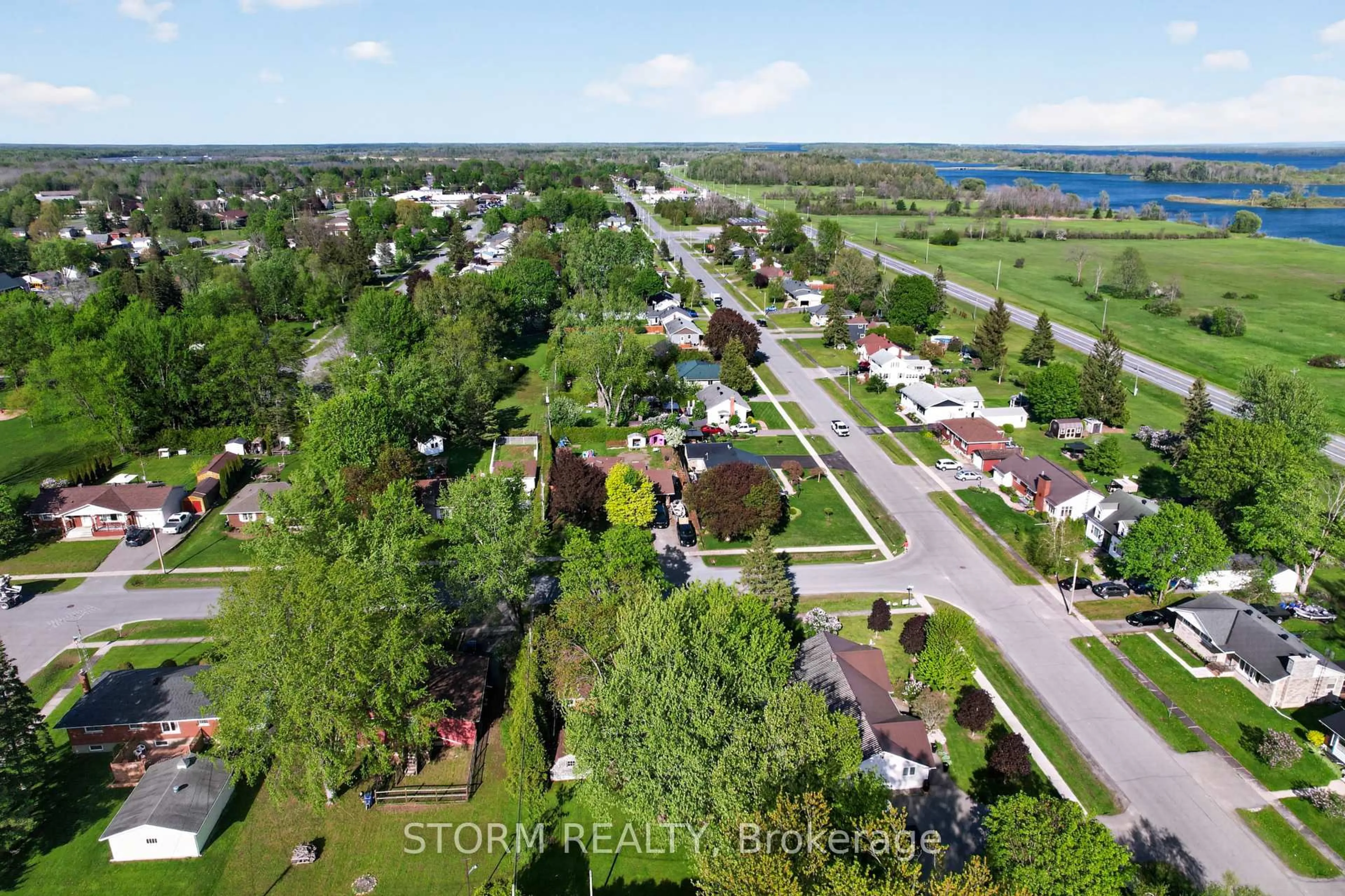 A pic from outside/outdoor area/front of a property/back of a property/a pic from drone, street for 3 Ault Dr, South Stormont Ontario K0C 1M0