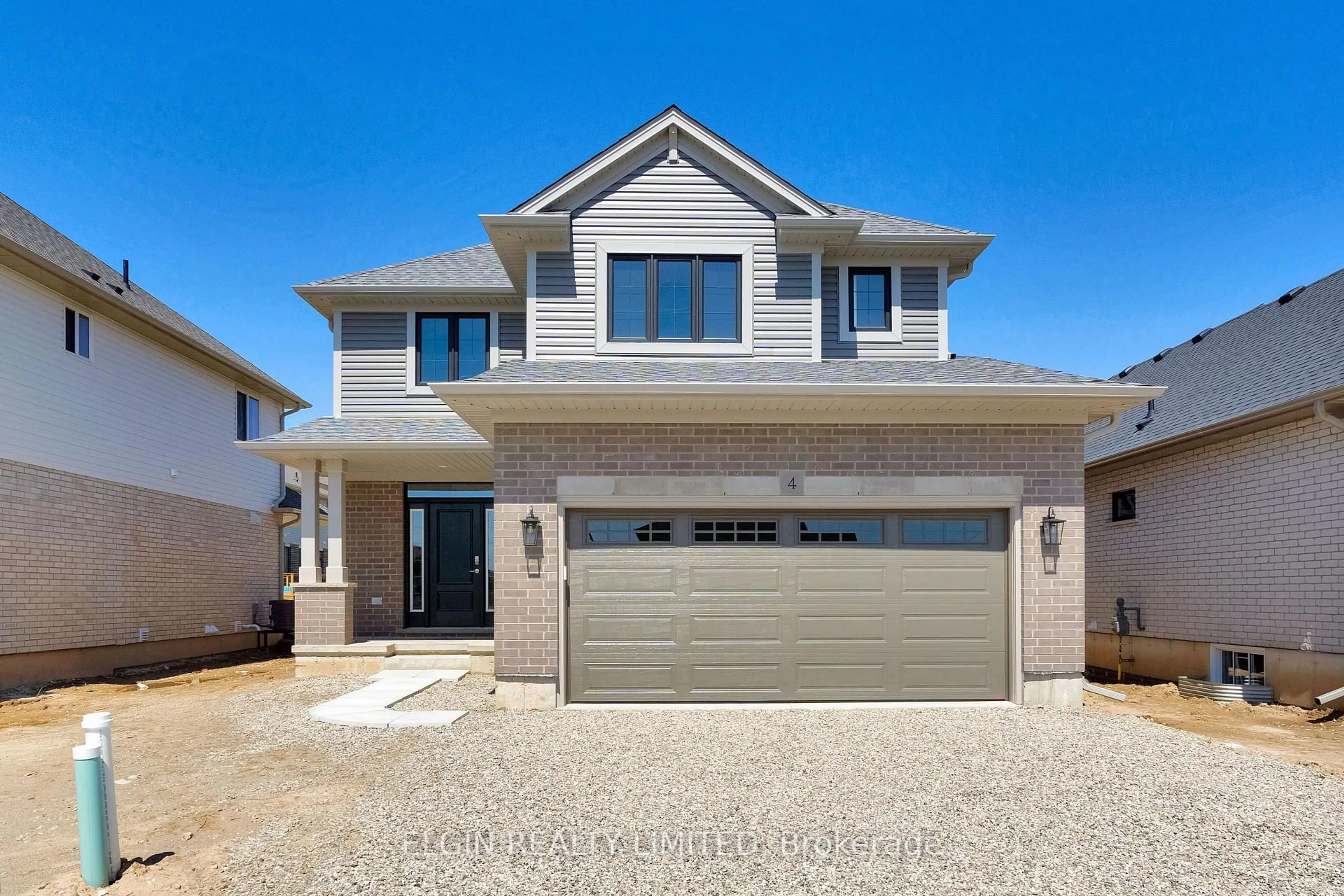 Home with vinyl exterior material, street for 4 Keba Cres, Tillsonburg Ontario N4G 0K6