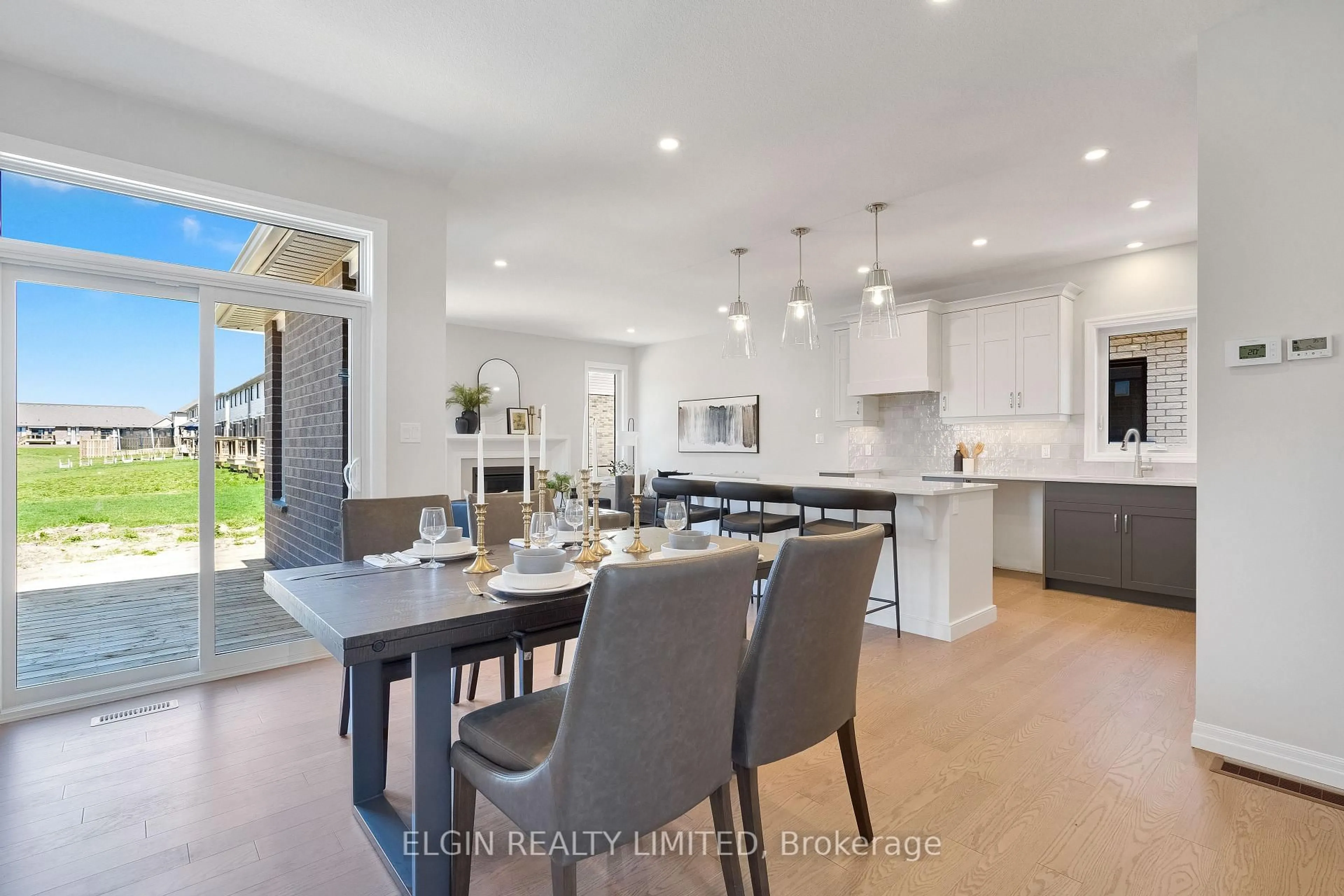Open concept kitchen, ceramic/tile floor for 4 Keba Cres, Tillsonburg Ontario N4G 0K6