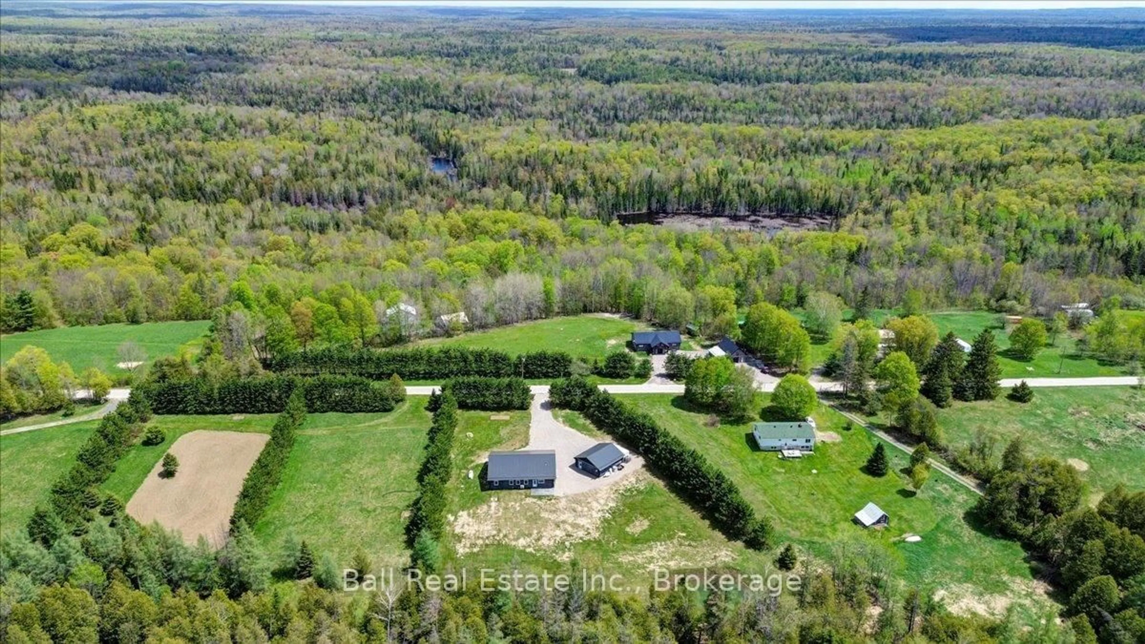 A pic from outside/outdoor area/front of a property/back of a property/a pic from drone, forest/trees view for 414 Pine View Ridge Rd, Hastings Ontario K0L 1W0