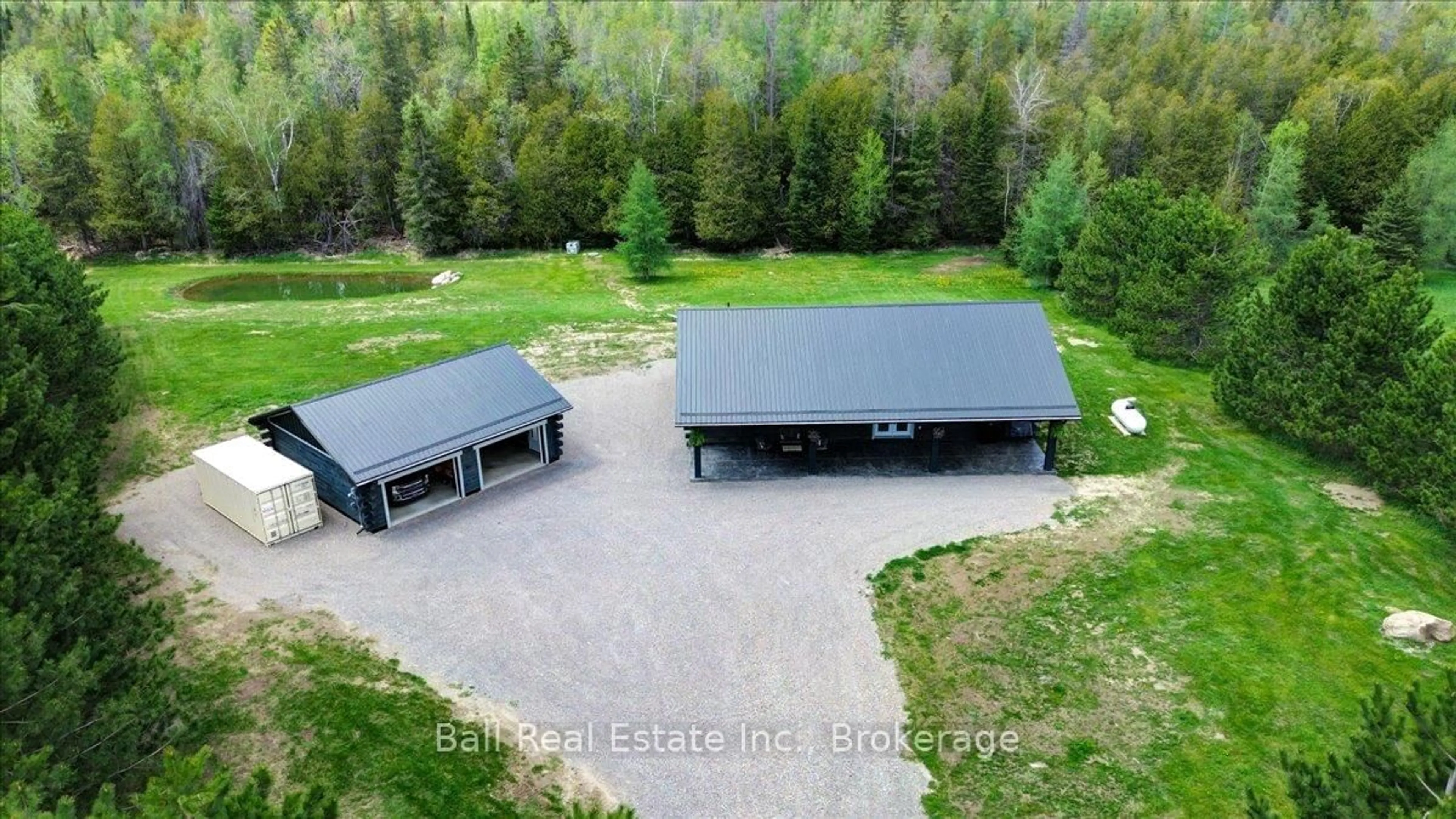 A pic from outside/outdoor area/front of a property/back of a property/a pic from drone, building for 414 Pine View Ridge Rd, Hastings Ontario K0L 1W0
