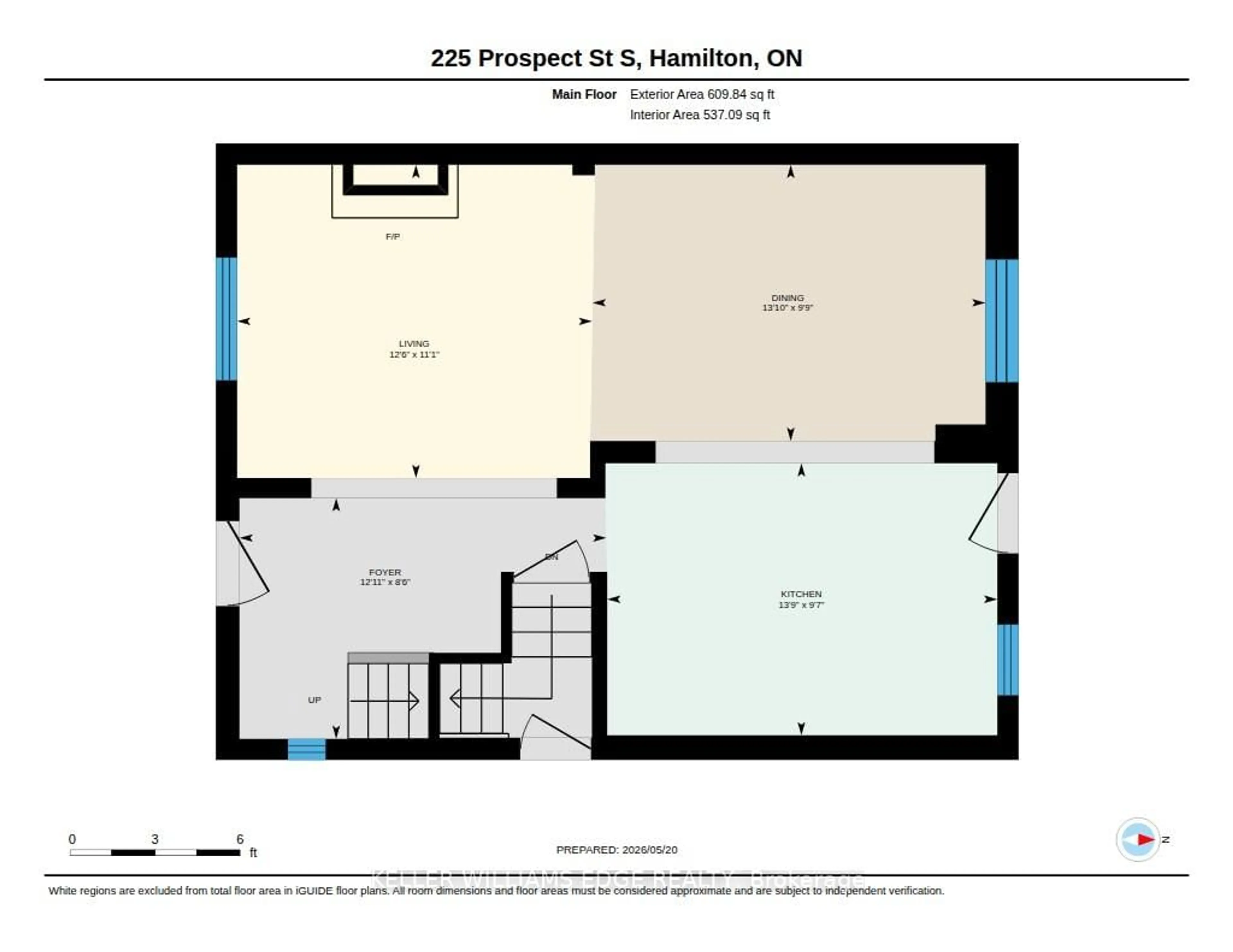Floor plan for 225 Prospect St, Hamilton Ontario L8M 2Z6