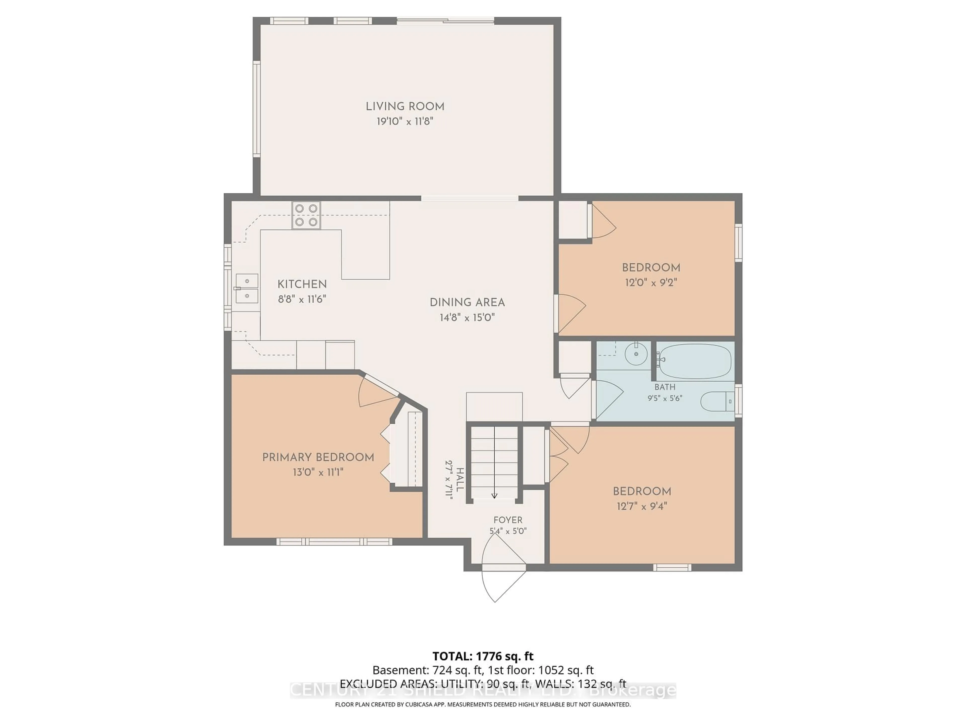 Floor plan for 1320 Aubin Ave, Cornwall Ontario K6J 4R8