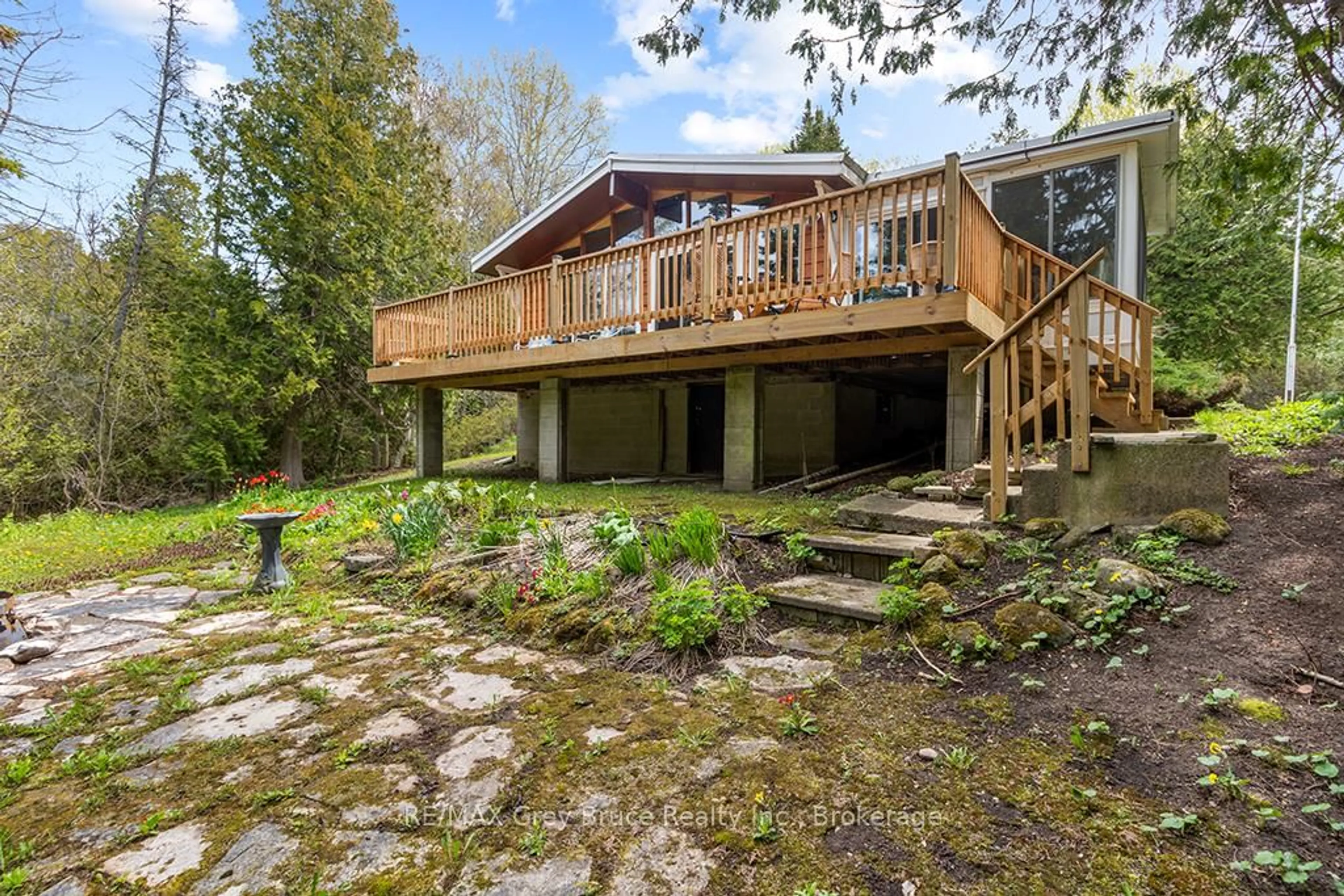 Patio, water/lake/river/ocean view for 28 Stewarts Pt, Northern Bruce Peninsula Ontario N0H 1W0