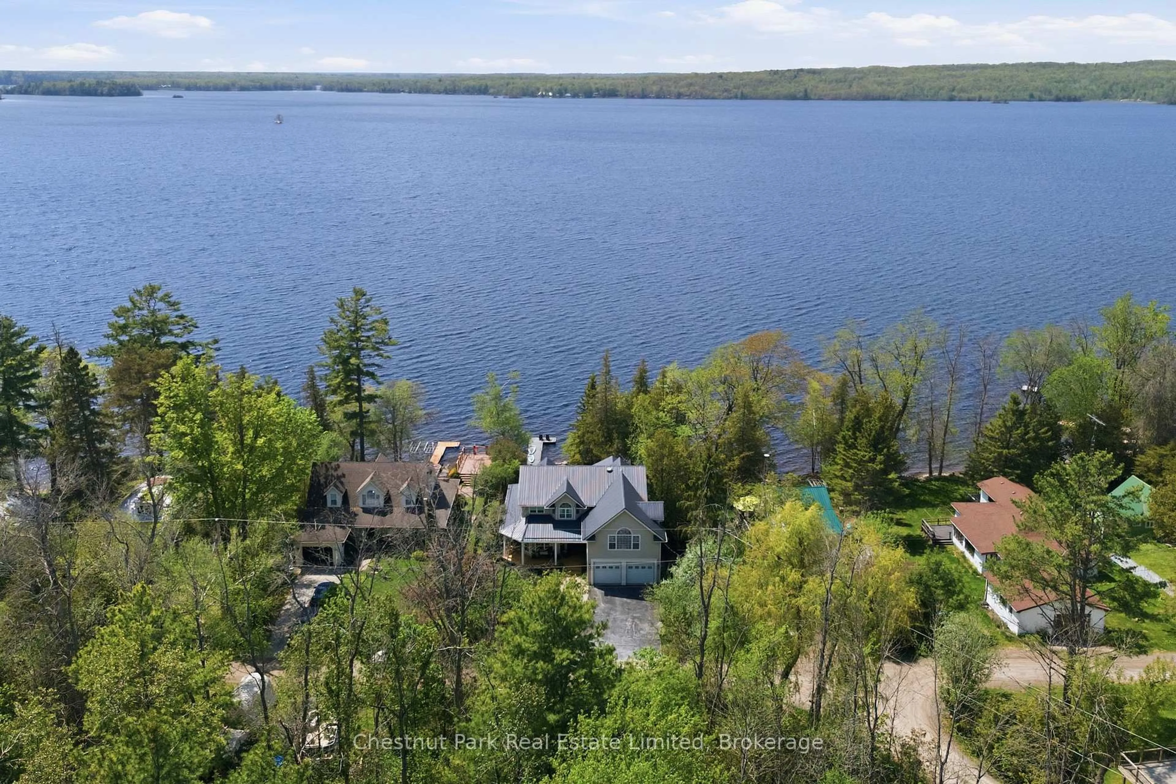 A pic from outside/outdoor area/front of a property/back of a property/a pic from drone, water/lake/river/ocean view for 50 Tipperary Rd, Limoges Ontario K0K 2M0
