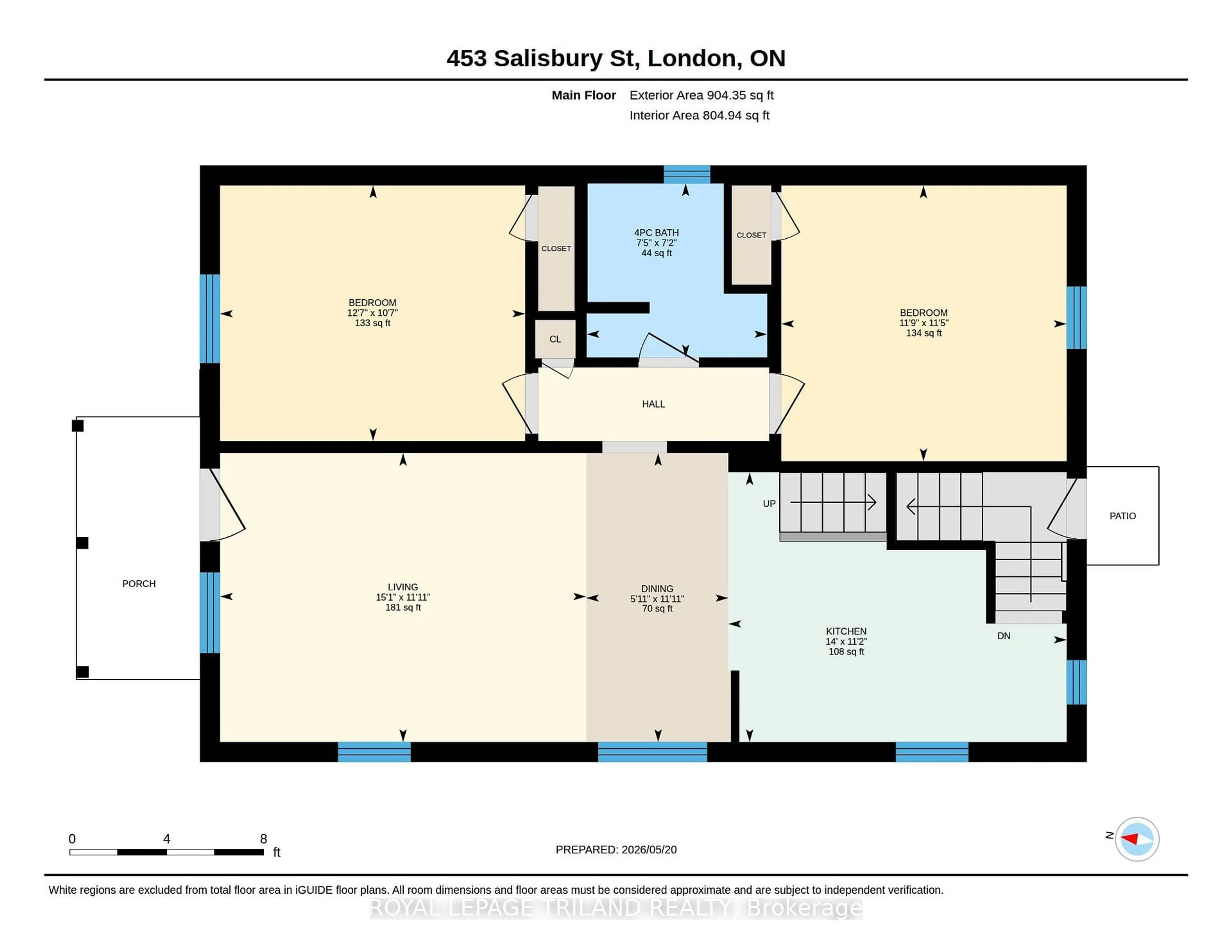 Floor plan for 453 Salisbury St, London East Ontario N5Y 3B3