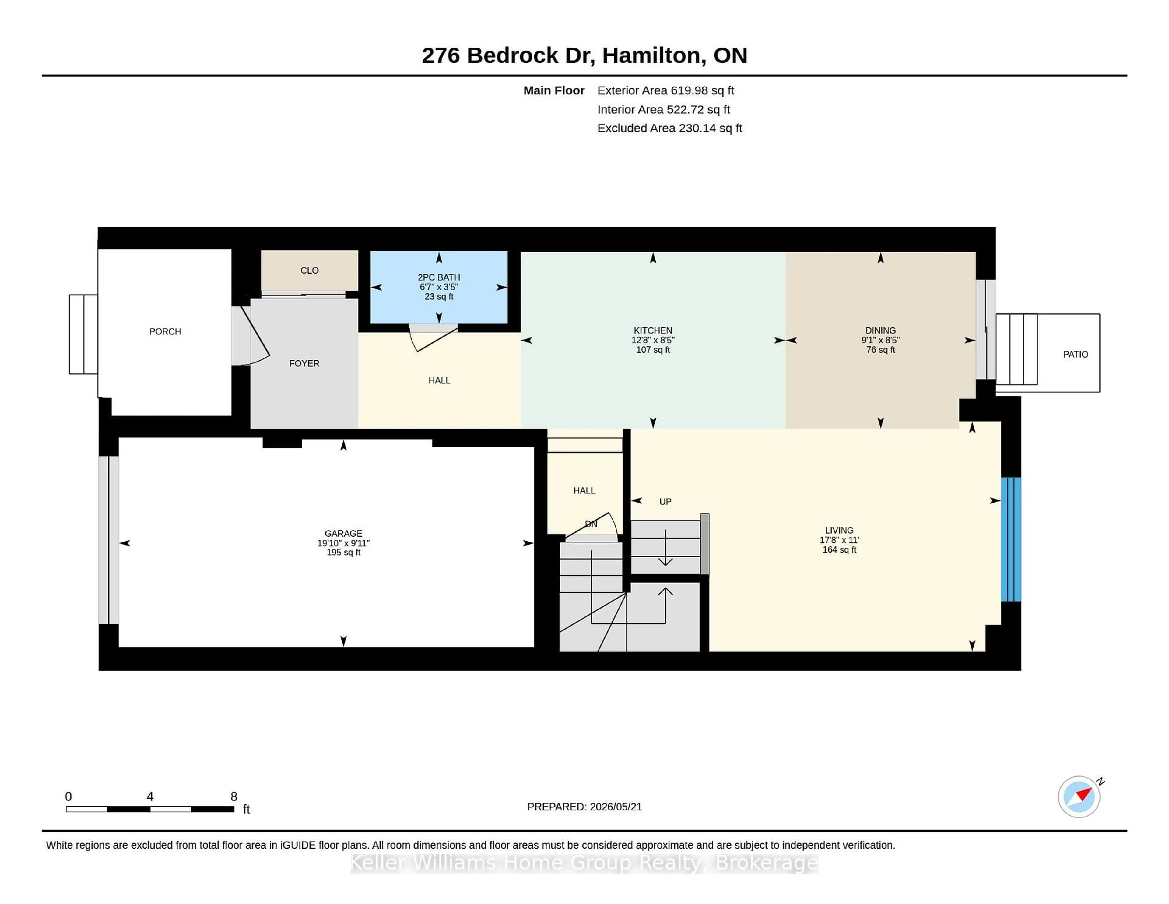 Floor plan for 276 Bedrock Dr, Hamilton Ontario L8J 0M4