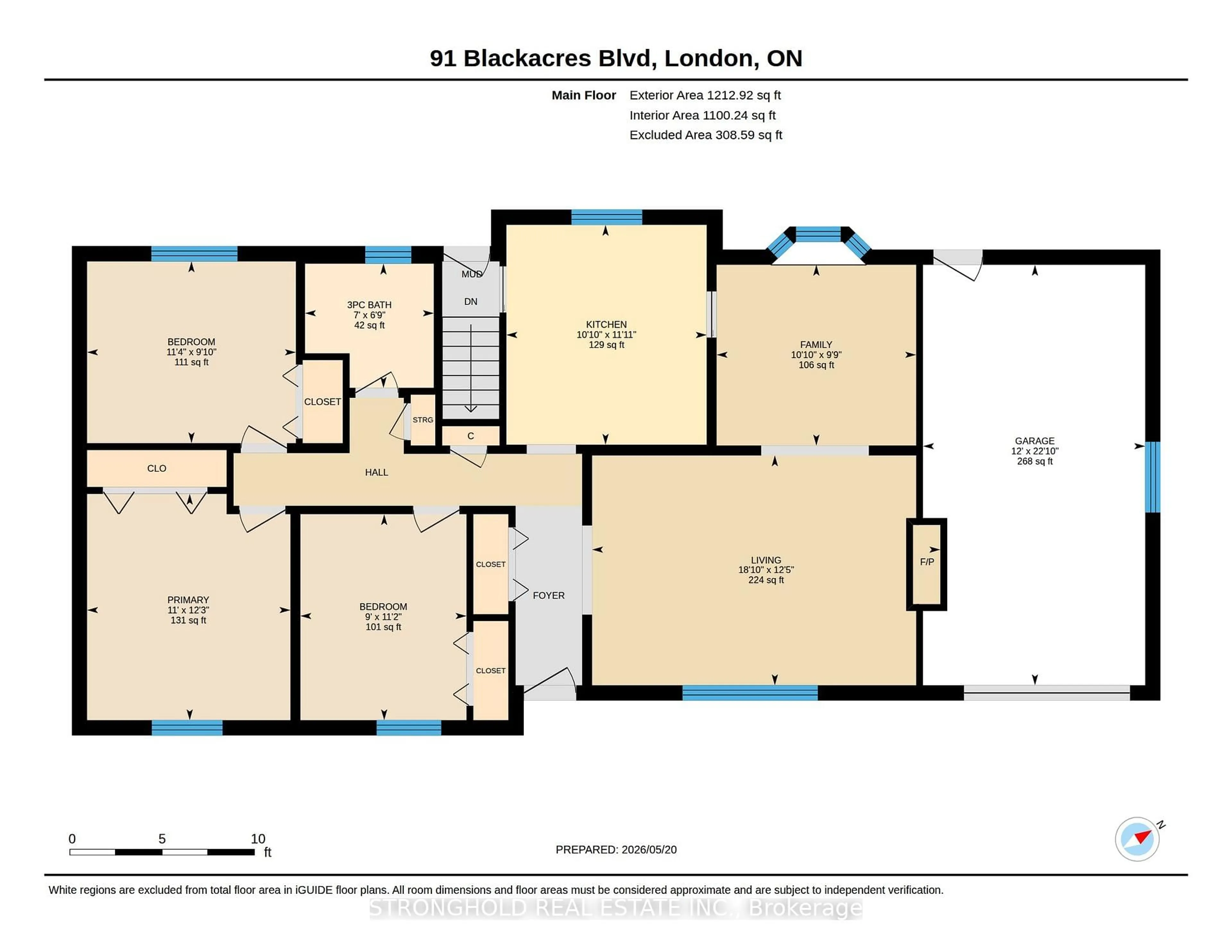 Floor plan for 91 Blackacres Blvd, London North Ontario N6G 2G9