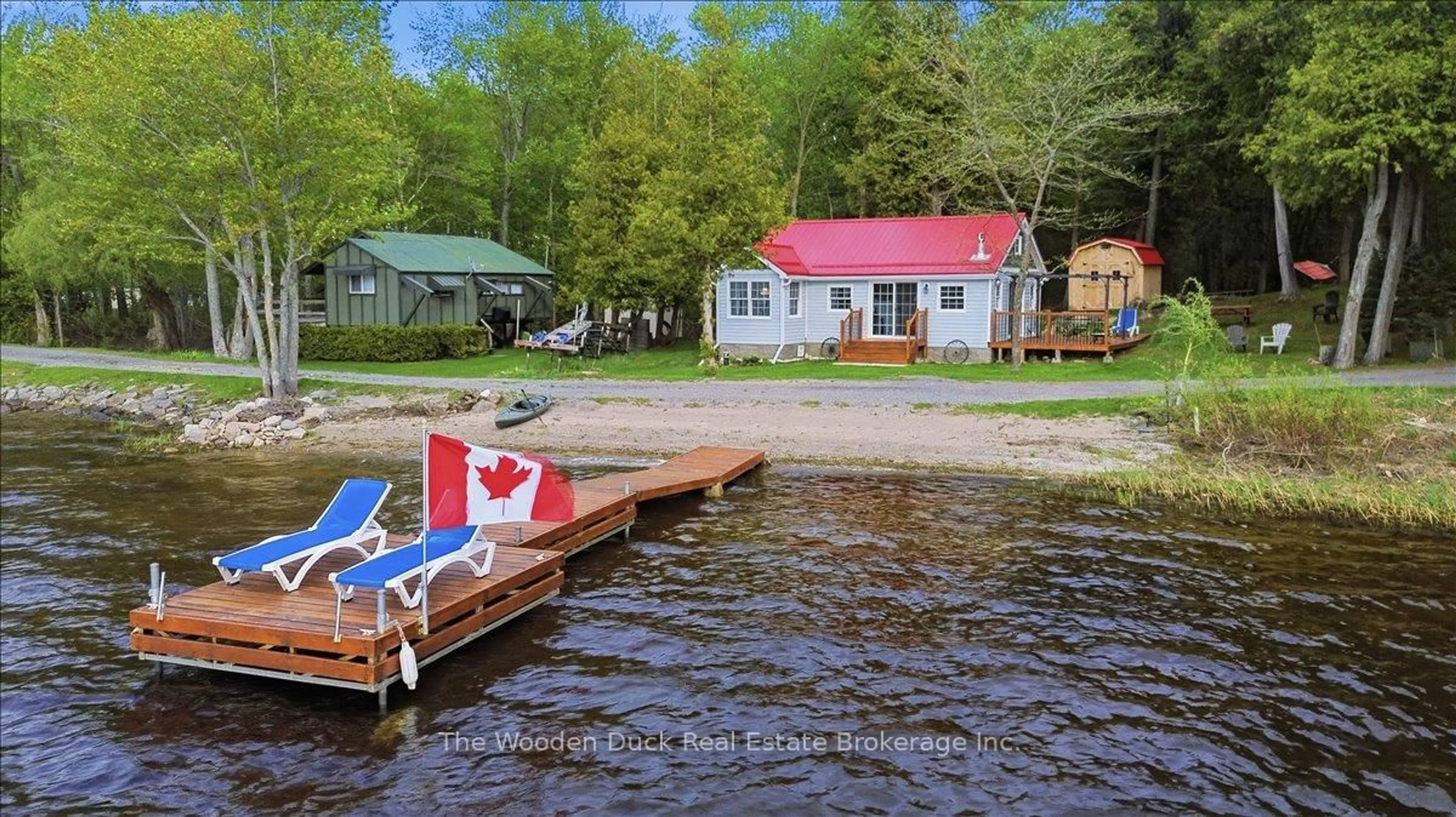 A pic from outside/outdoor area/front of a property/back of a property/a pic from drone, water/lake/river/ocean view for 90B Blakely Lane, Madoc Ontario K0K 2K0