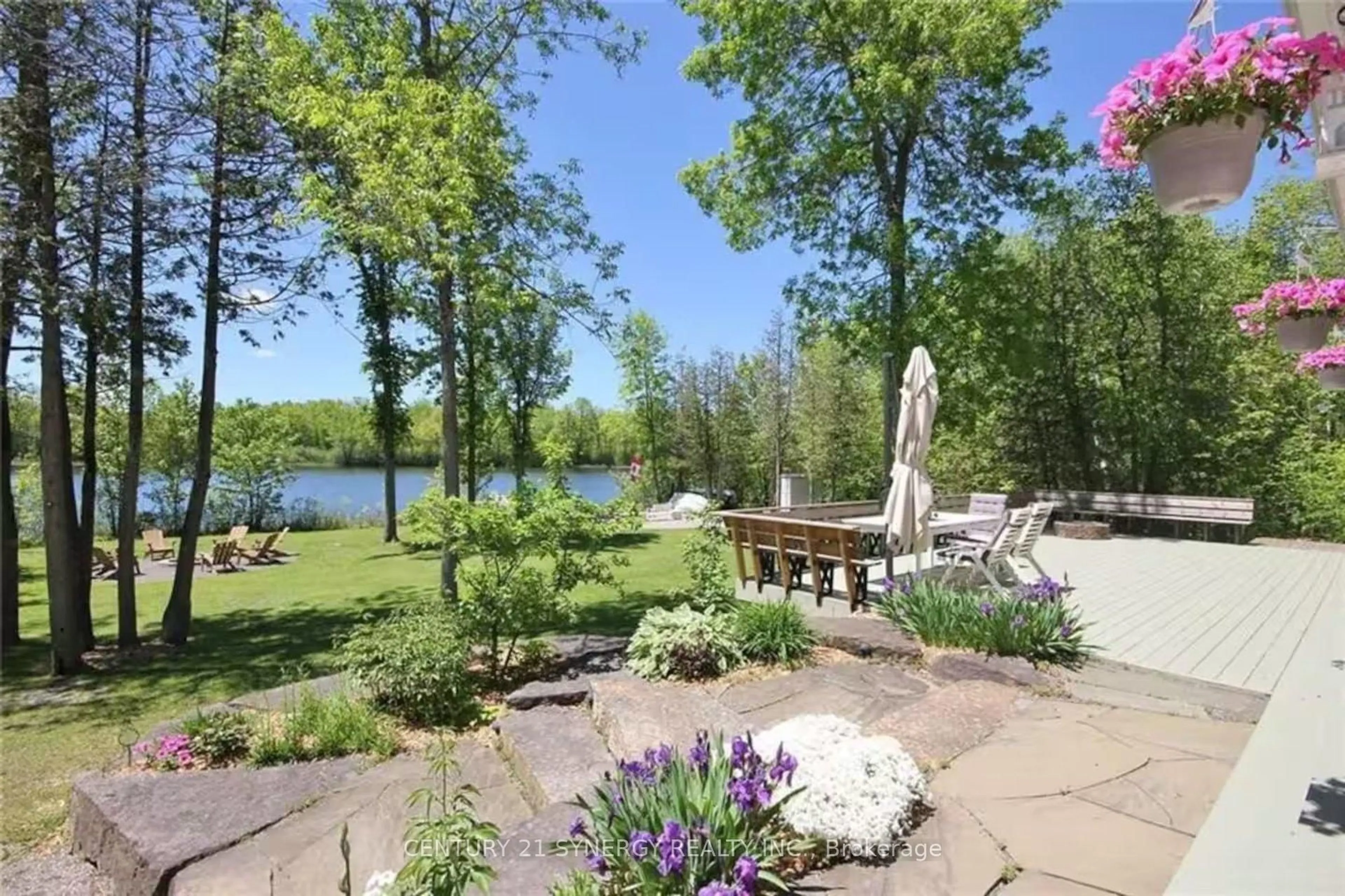 Patio, water/lake/river/ocean view for 393 & 399 Gold Creek Rd, Lanark Ontario K0G 1K0