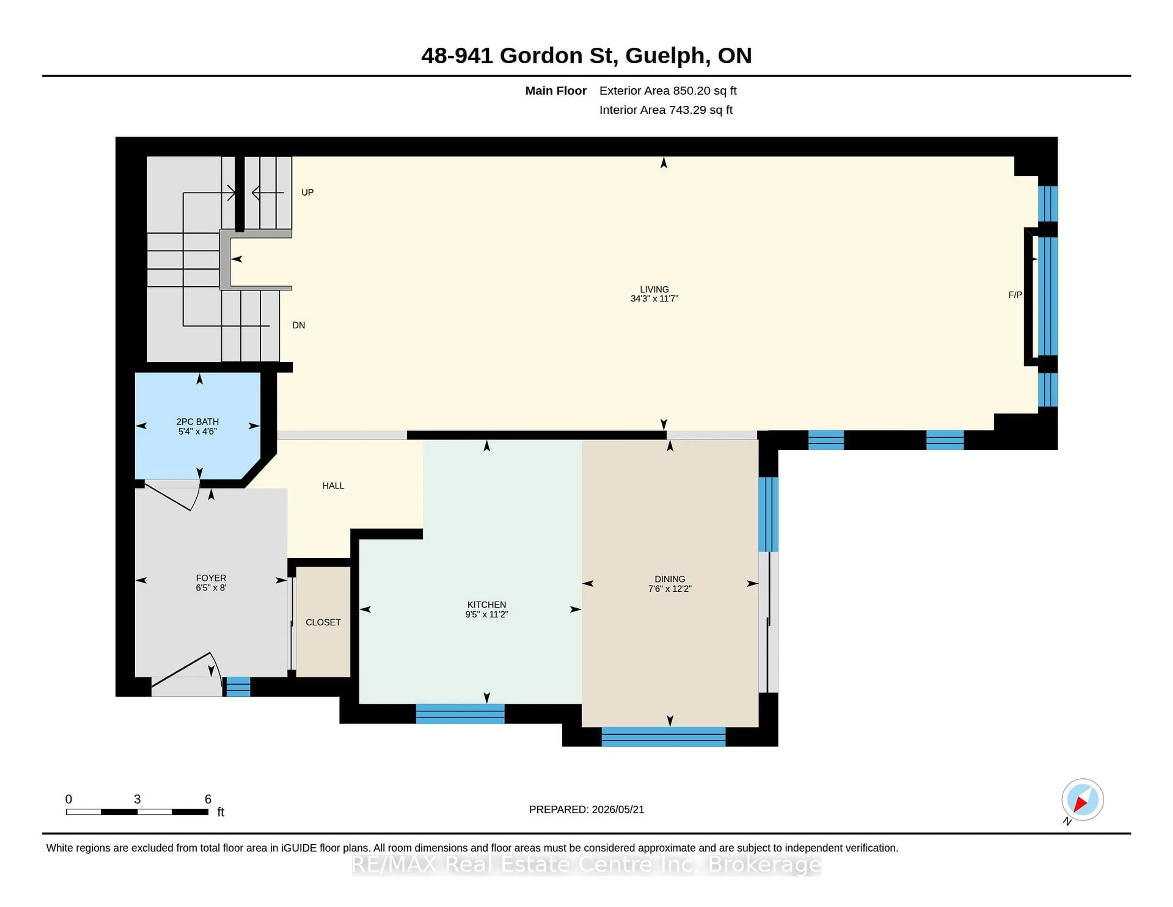 Floor plan for 941 Gordon St #48, Guelph Ontario N1G 4R9