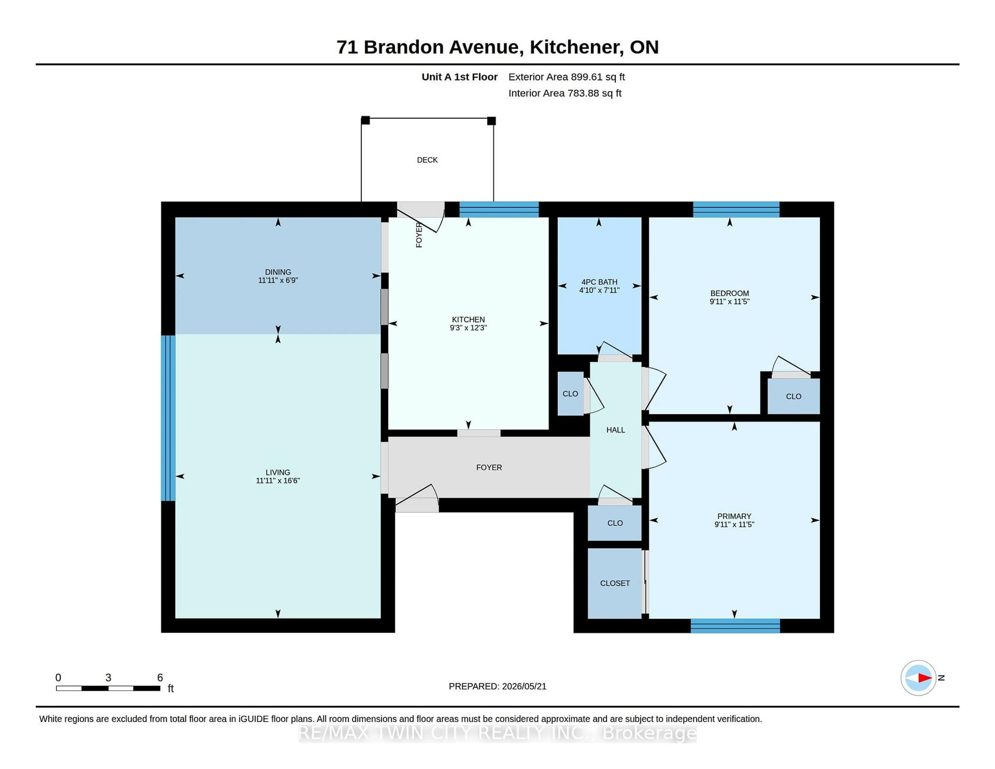 Floor plan for 71 Brandon Ave, Kitchener Ontario N2M 2J2