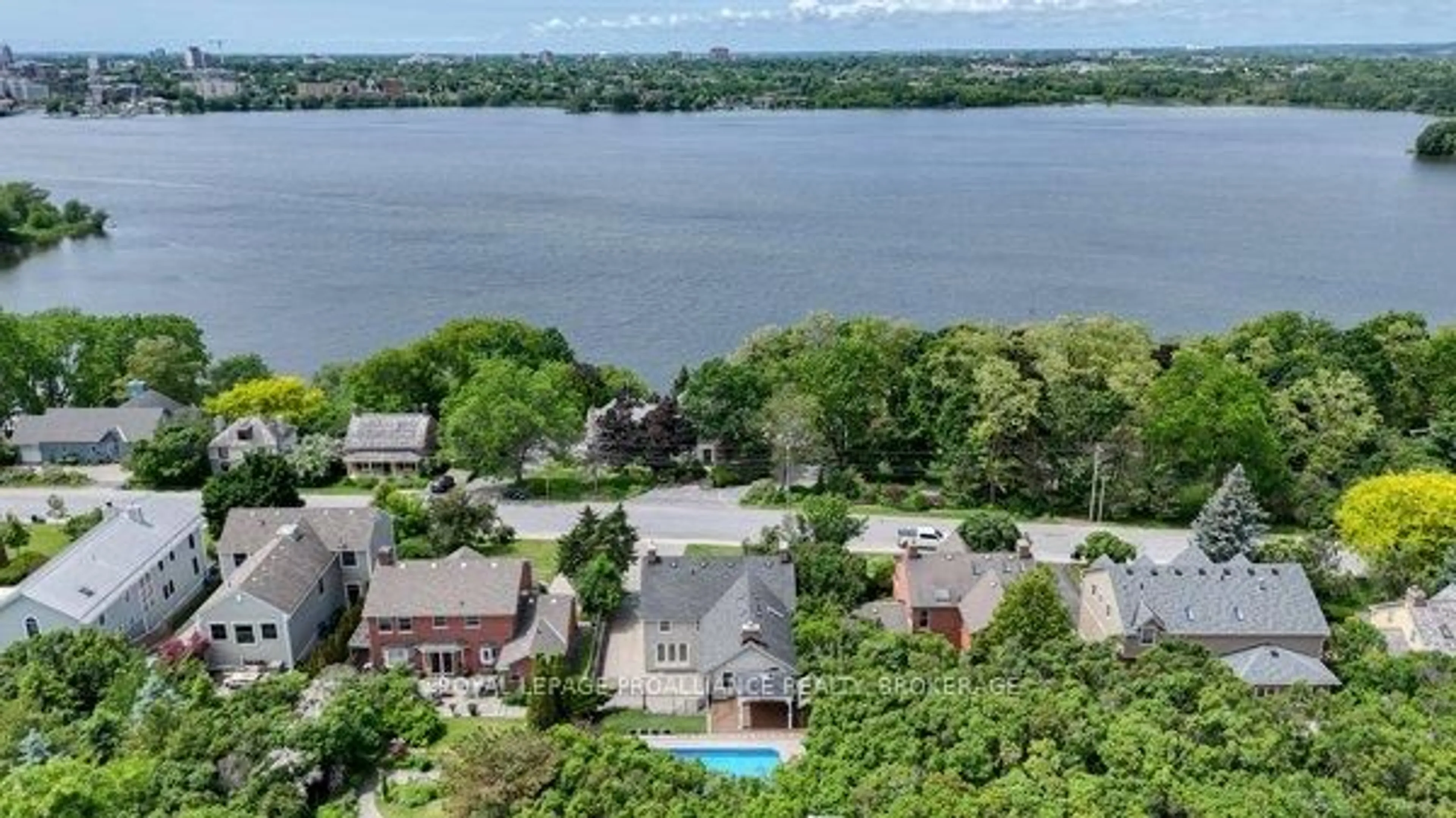 A pic from outside/outdoor area/front of a property/back of a property/a pic from drone, water/lake/river/ocean view for 254 Main St, Kingston Ontario K7K 6W4